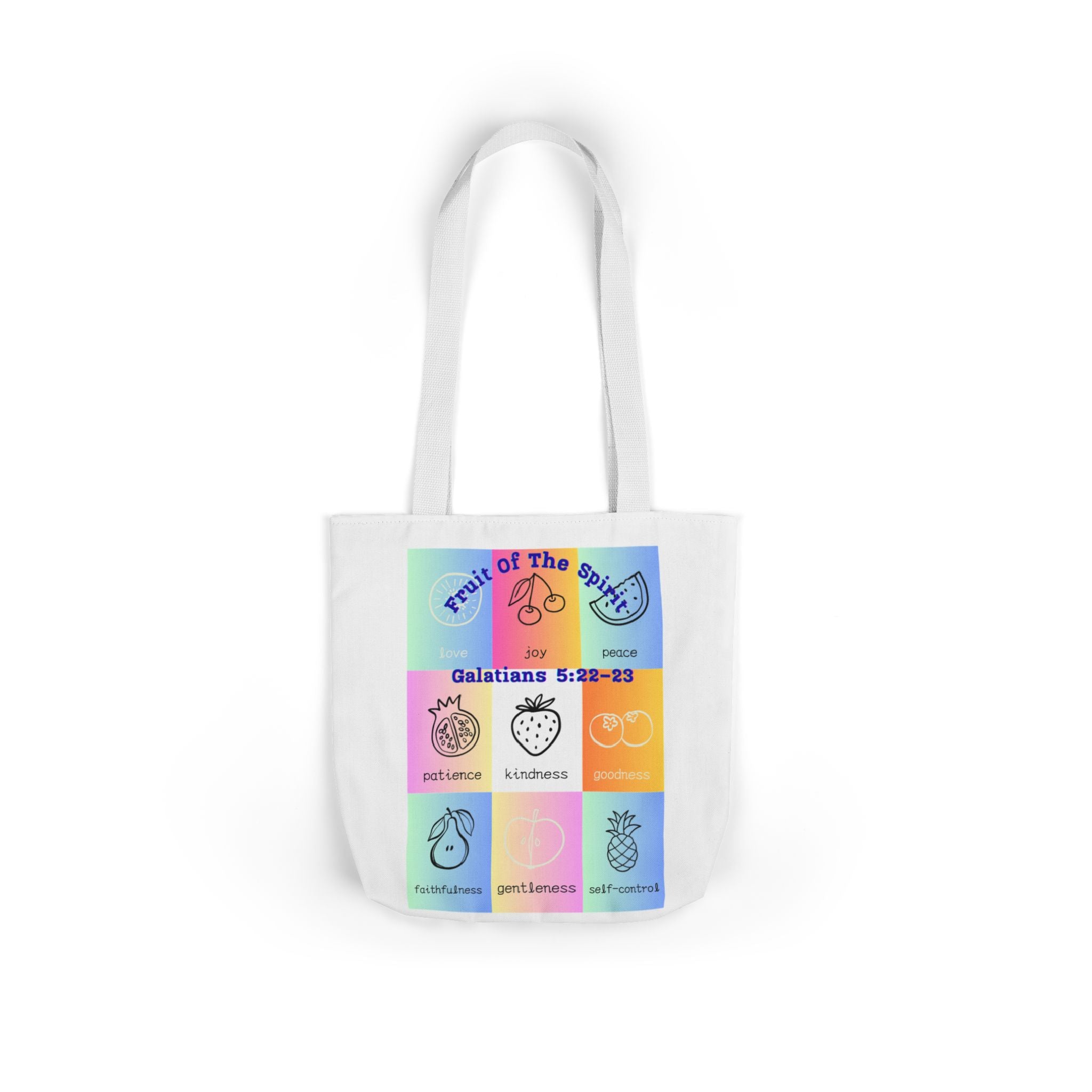 Colorful Inspirational Canvas Tote Bag with Stylish 5-Color Straps | Motivational Gift, Eco-Friendly, Grocery Bag, Teacher's Tote, Beach Bag