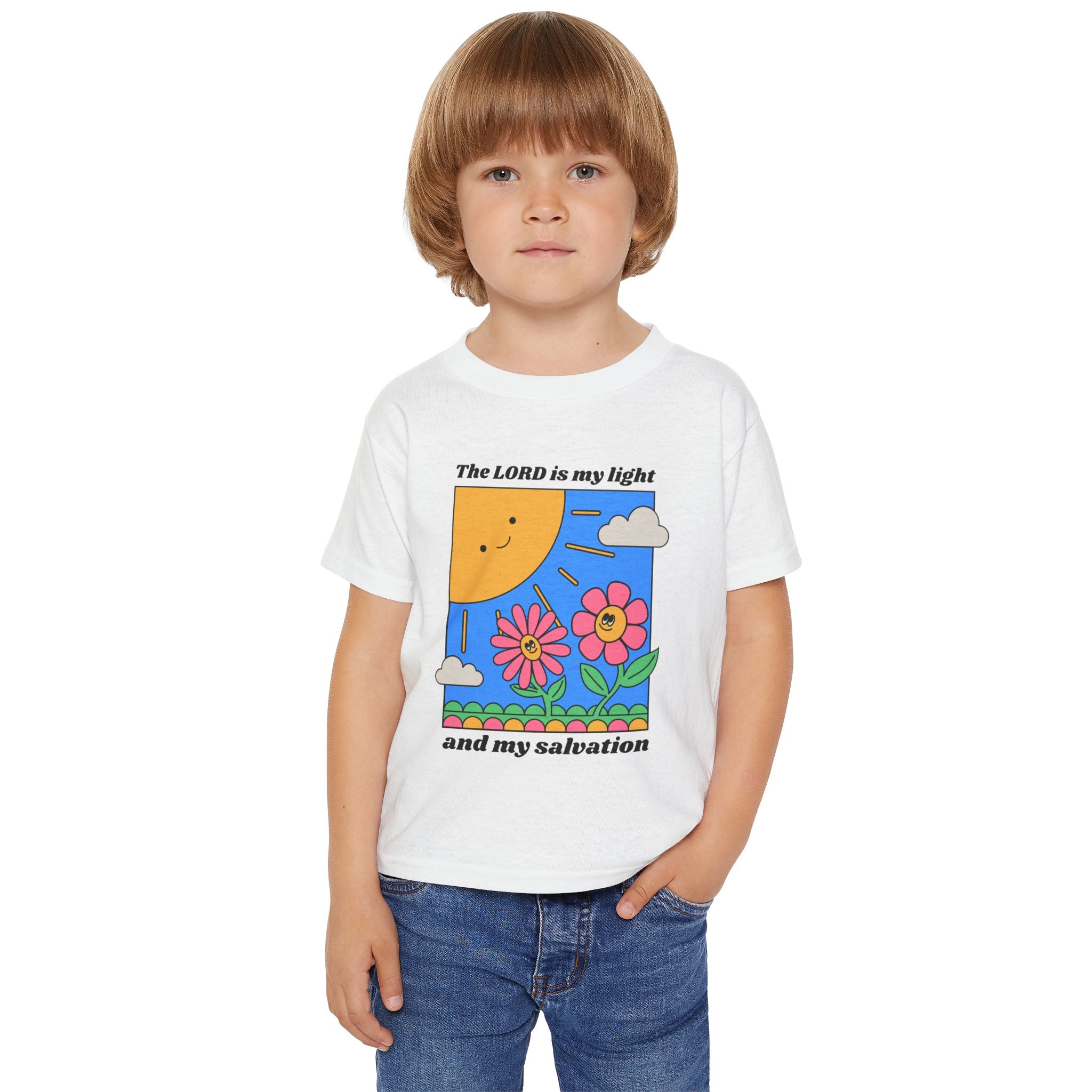 THe LORD is my light and Salvation Toddler T-Shirt, Toddler Shirt faith family, Cute Kids Clothing, Birthday Gift, Everyday Wear, Fun Playtime Top