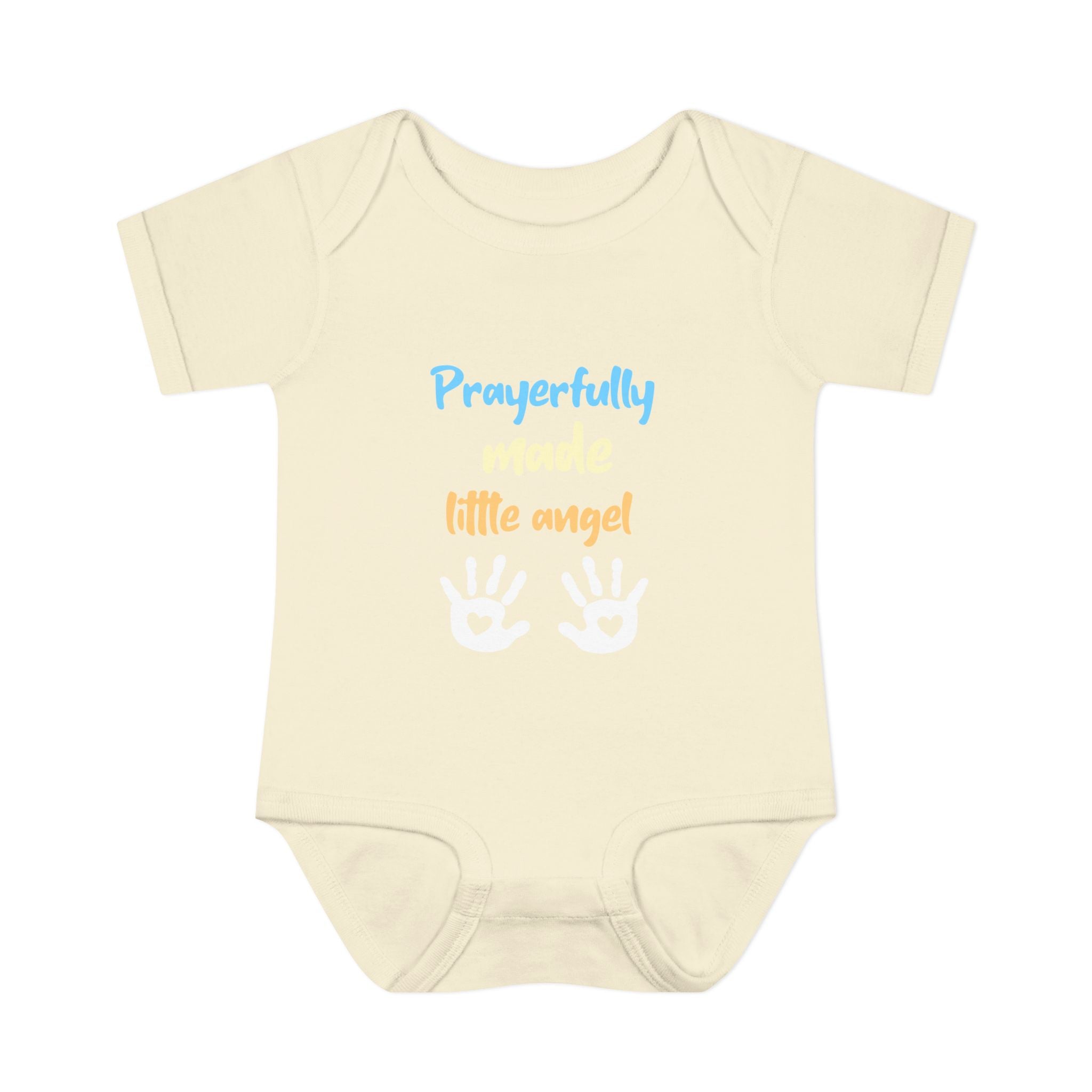 Prayerfully made Infant Bodysuit, Cute Baby Outfit, Baby Shower Gift Girl or Boy, Newborn Clothes, Christian Baby Apparel