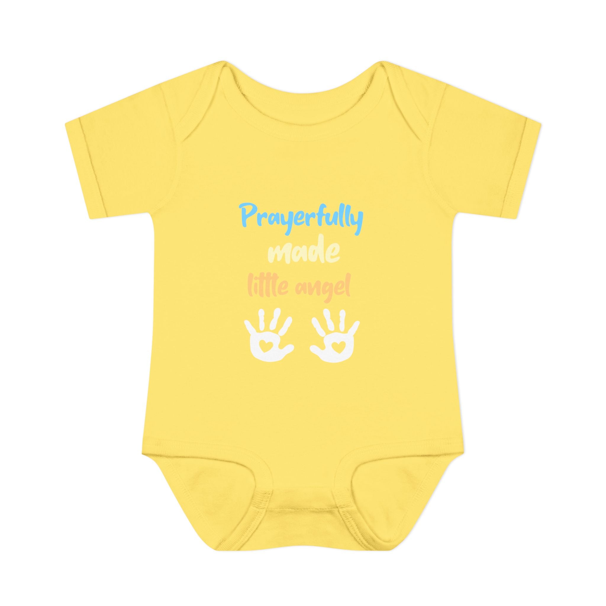 Prayerfully made Infant Bodysuit, Cute Baby Outfit, Baby Shower Gift Girl or Boy, Newborn Clothes, Christian Baby Apparel
