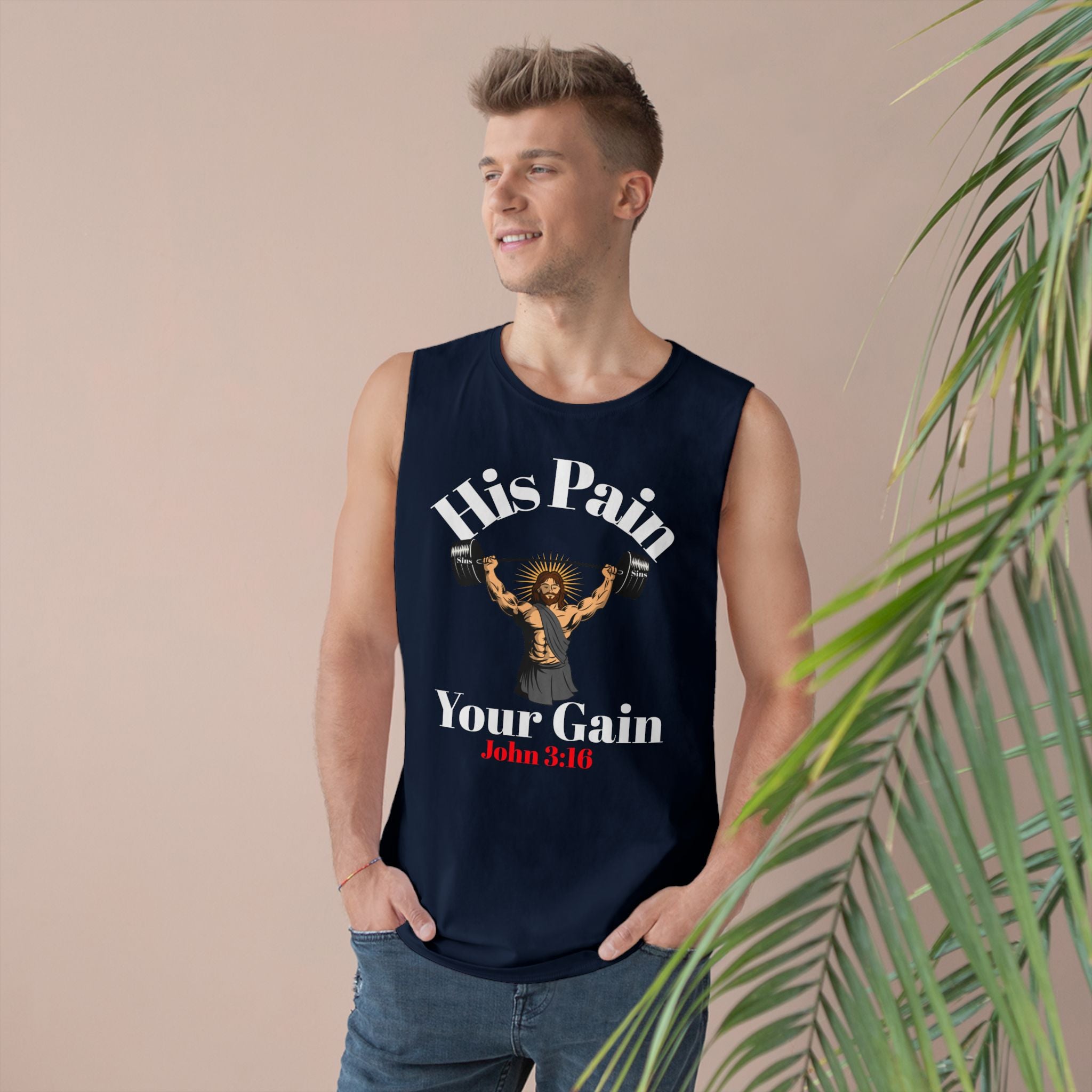 Unisex Workout Tank Top with Motivational Christian Faith Quote, Fitness Top, Gym Wear, Attire, Casual Summer Wear