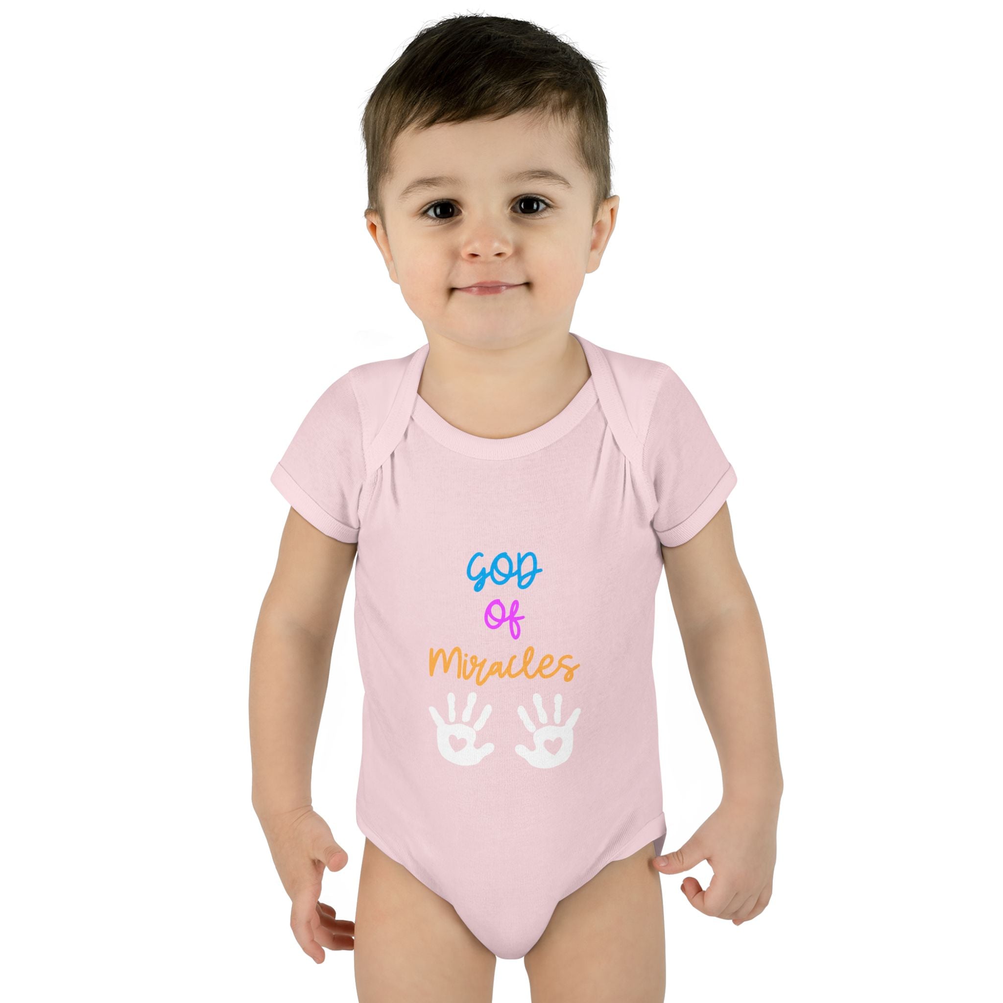God of Miracles Infant Bodysuit, Cute Baby Outfit, Baby Shower Gift Girl or boy, Newborn Clothes, Christian Baby Apparel