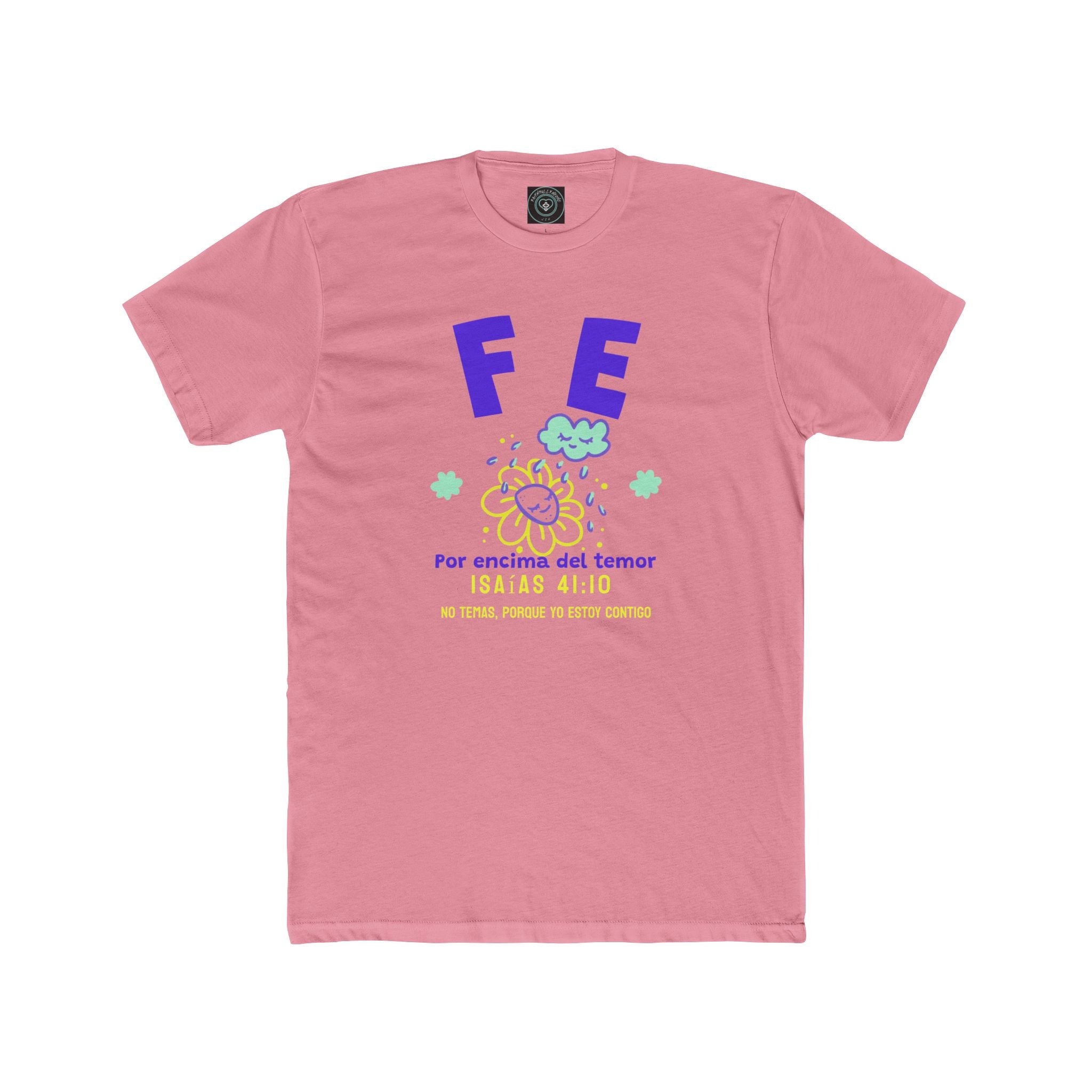 Fe por encima del Temor -Inspired Cotton Crew Tee, Bible Verse Tee | Isaías 41:10 | Christian T-Shirt, Inspirational Apparel, Gift for Believers