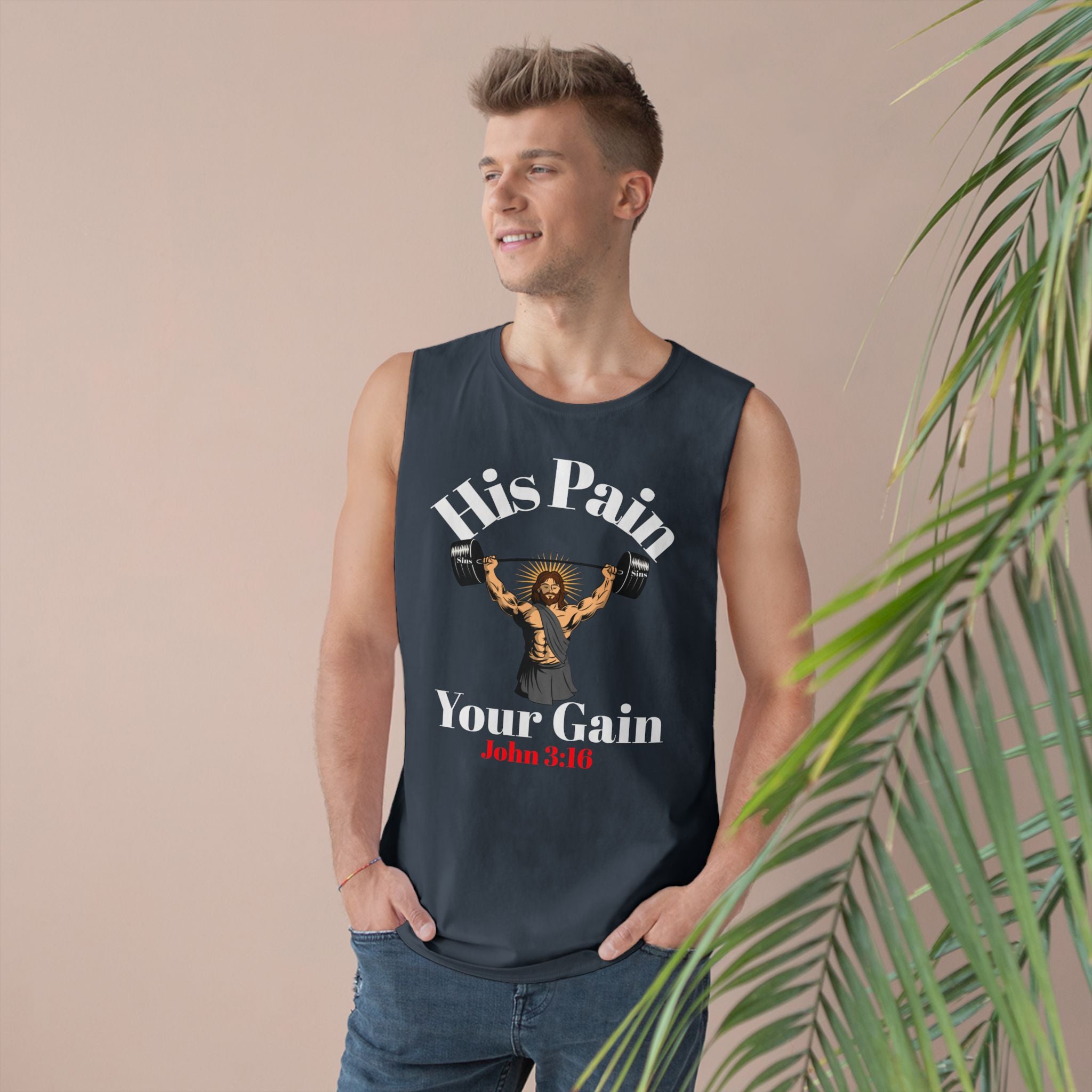 Unisex Workout Tank Top with Motivational Christian Faith Quote, Fitness Top, Gym Wear, Attire, Casual Summer Wear