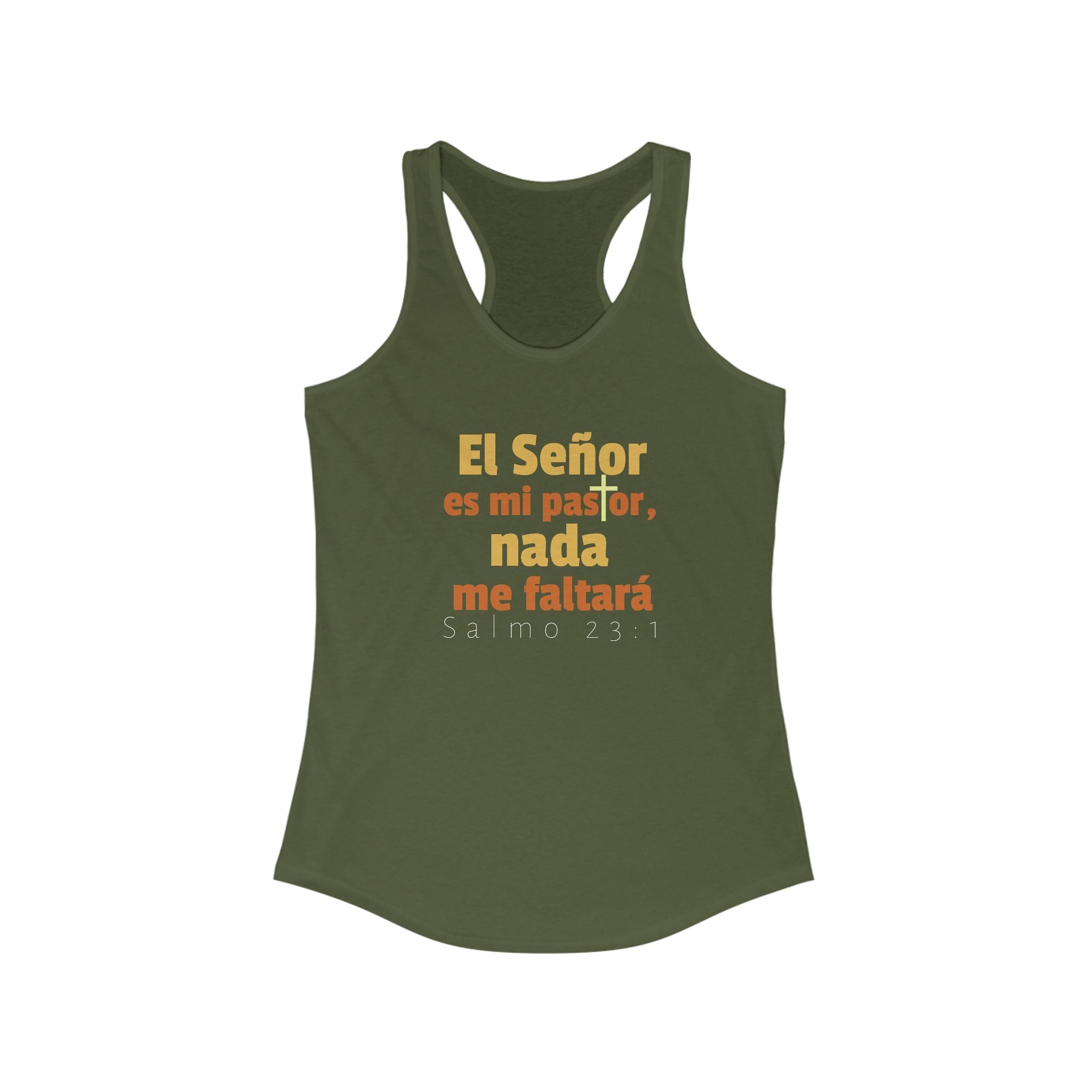 Christian Inspirational Racerback Tank Top, En Español/Spanish, Faith Shirt, Prayer Tank, Summer Workout Apparel, Religious Gift