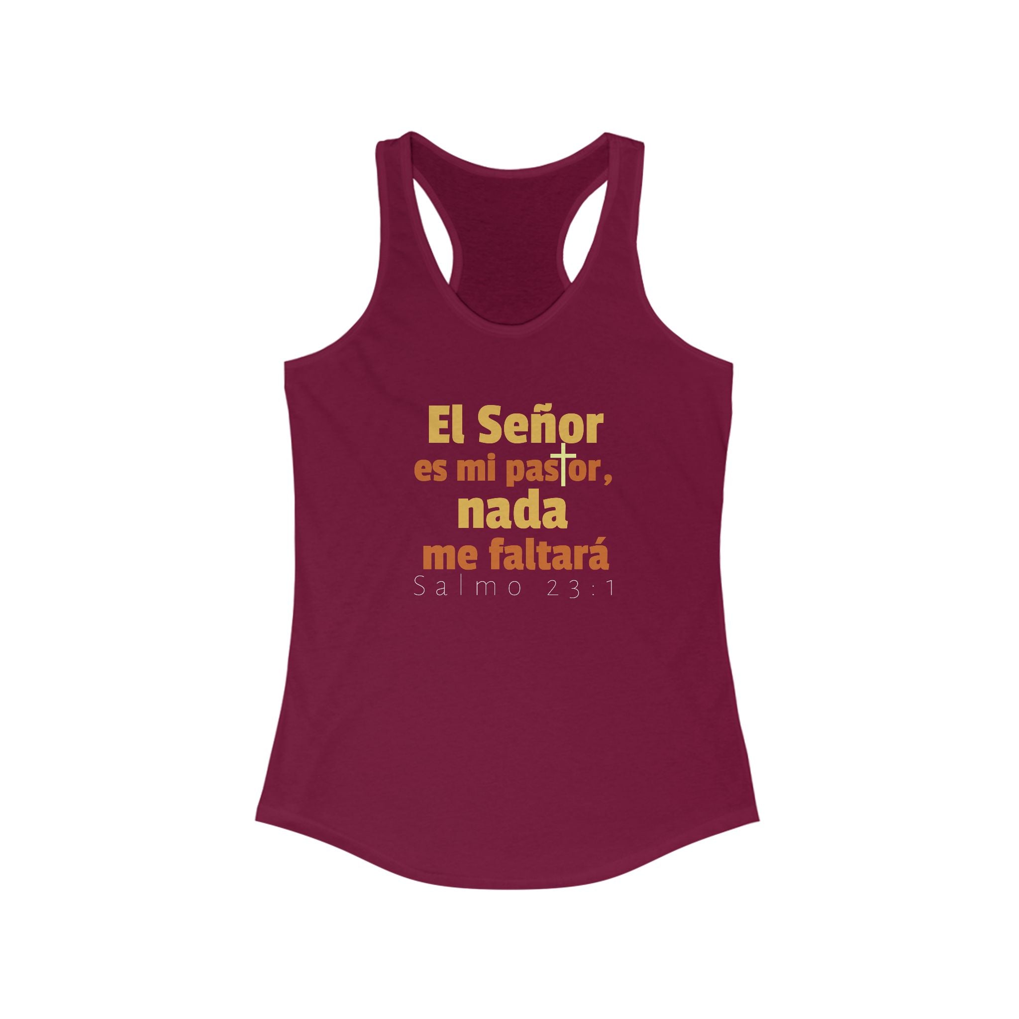 Christian Inspirational Racerback Tank Top, En Español/Spanish, Faith Shirt, Prayer Tank, Summer Workout Apparel, Religious Gift