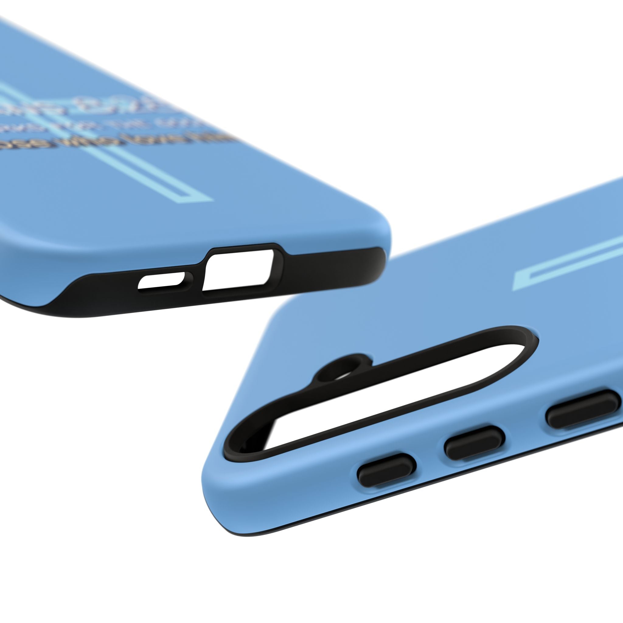 Light Blue Samsung series - Romans 8:28 God works for the Good of those who loves him. Samsung Series Tough Cases for Faith & Inspiration, Christian Gifts, Stylish Protection, Bible Verse Accessories