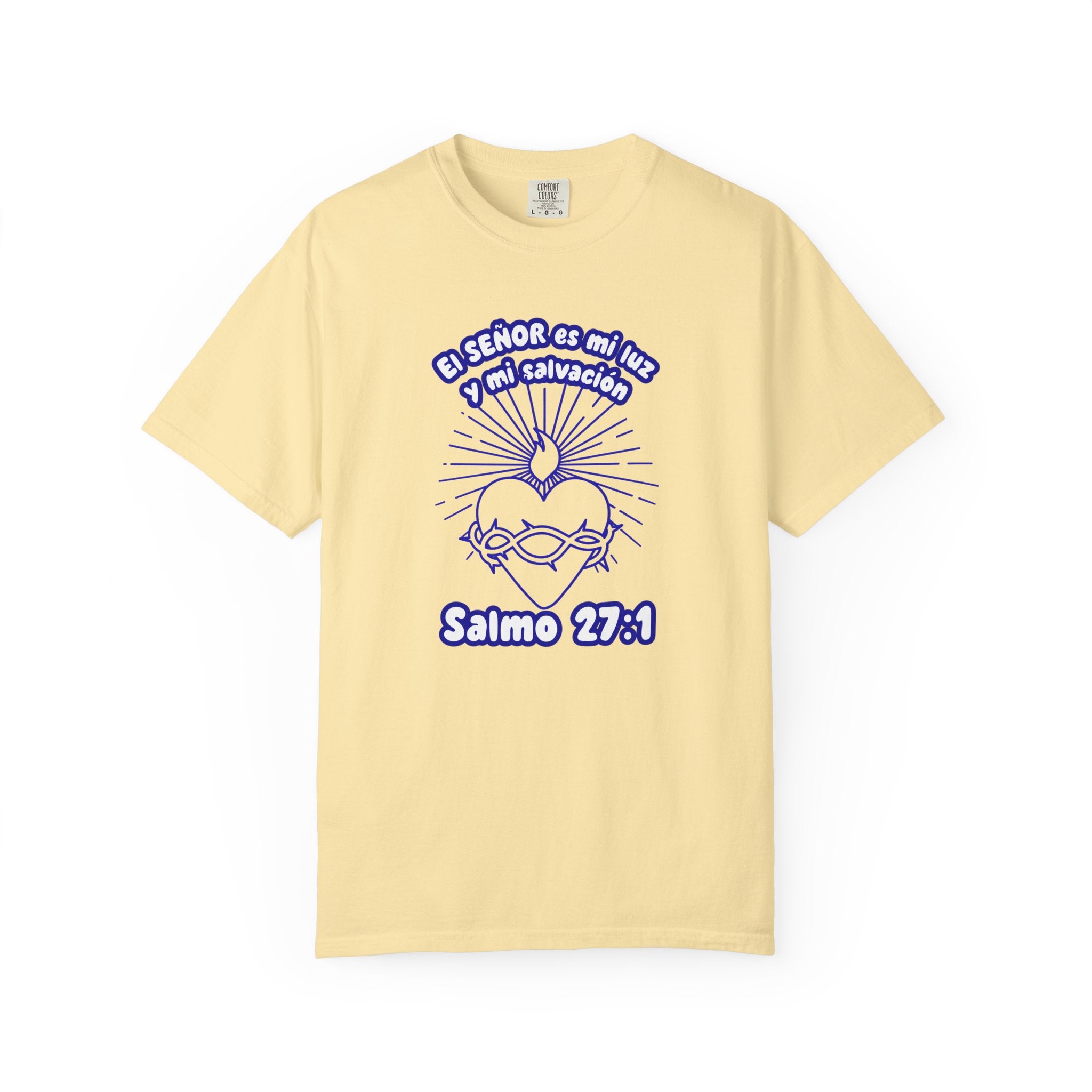 Christian Unisex Spanish Tee - Inspirado en el Salmo 27:1 " El seÑor es mi Luz y mi Salvacion. Great for gift, Birthday, Church.