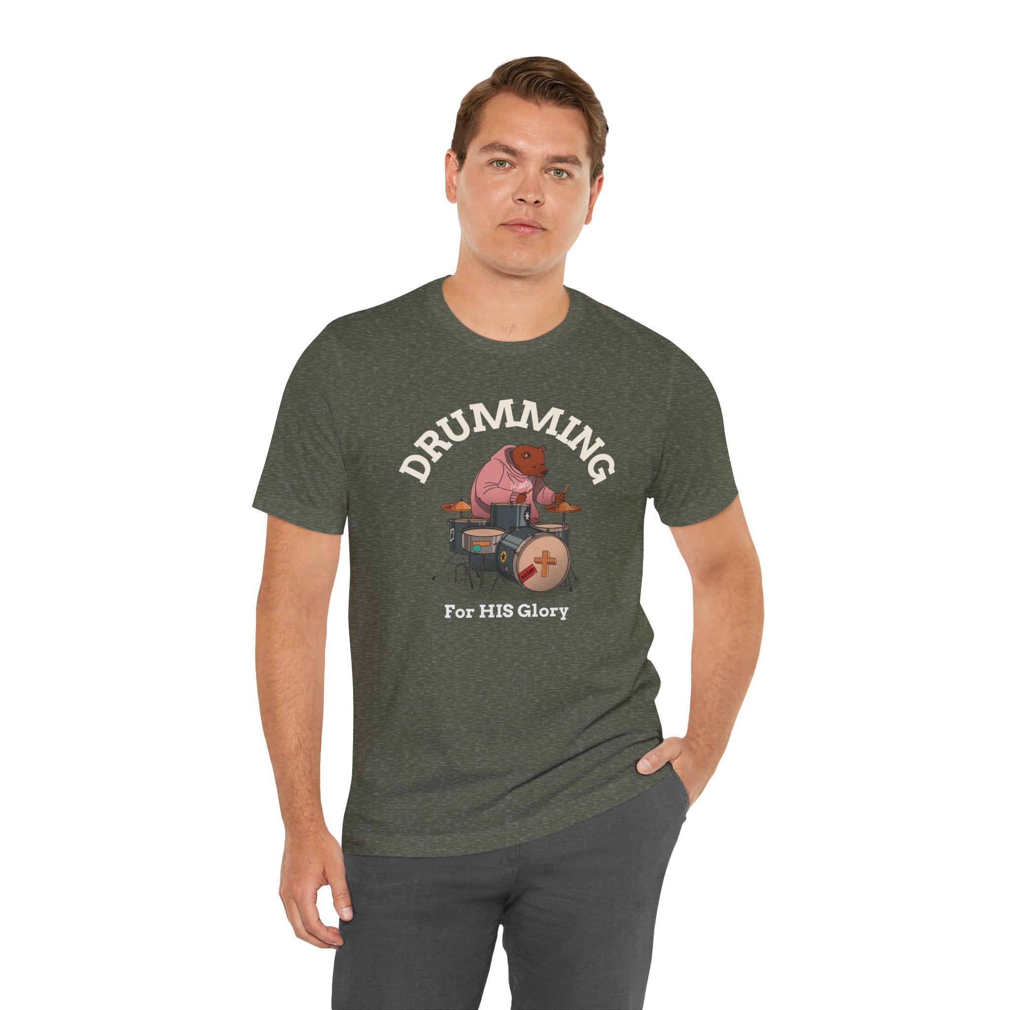 Drum players Faith-Unisex Tee unisex, drums music, church and worship Spiritual Gift, Casual Wear, perfect for musician Christian Attire