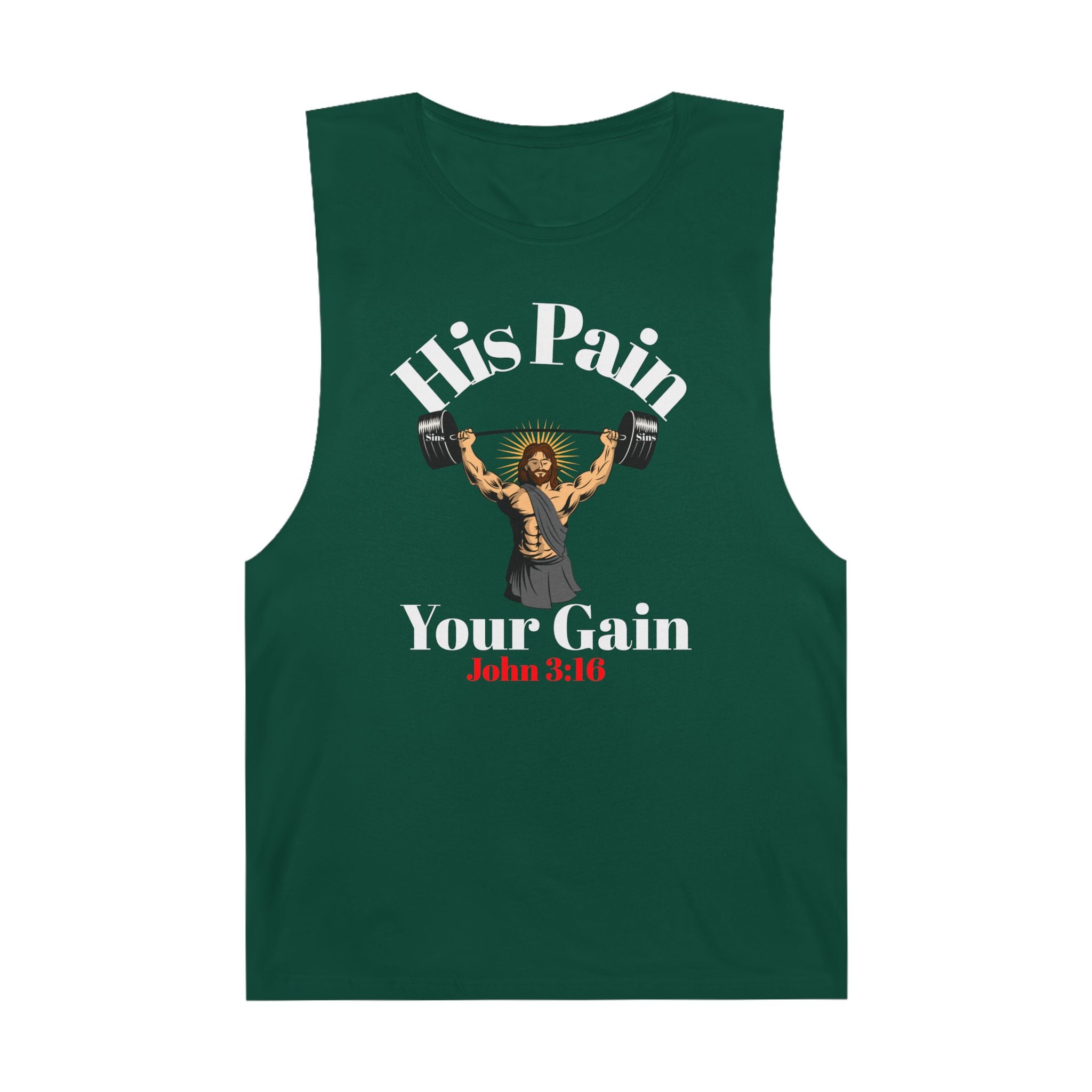 Unisex Workout Tank Top with Motivational Christian Faith Quote, Fitness Top, Gym Wear, Attire, Casual Summer Wear