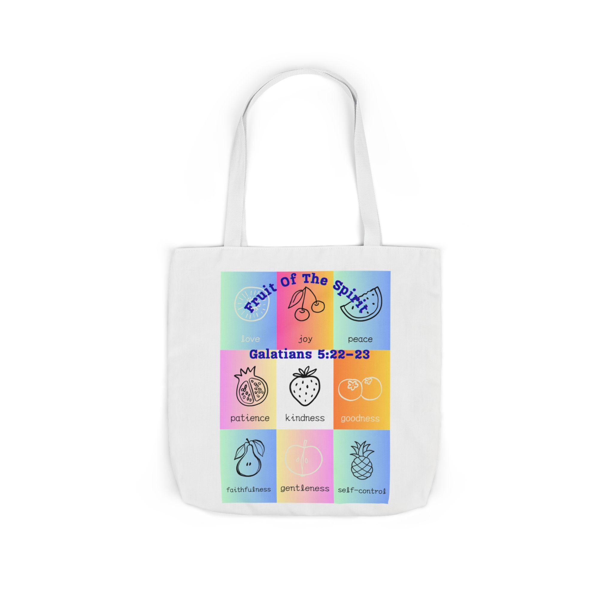 Colorful Inspirational Canvas Tote Bag with Stylish 5-Color Straps | Motivational Gift, Eco-Friendly, Grocery Bag, Teacher's Tote, Beach Bag