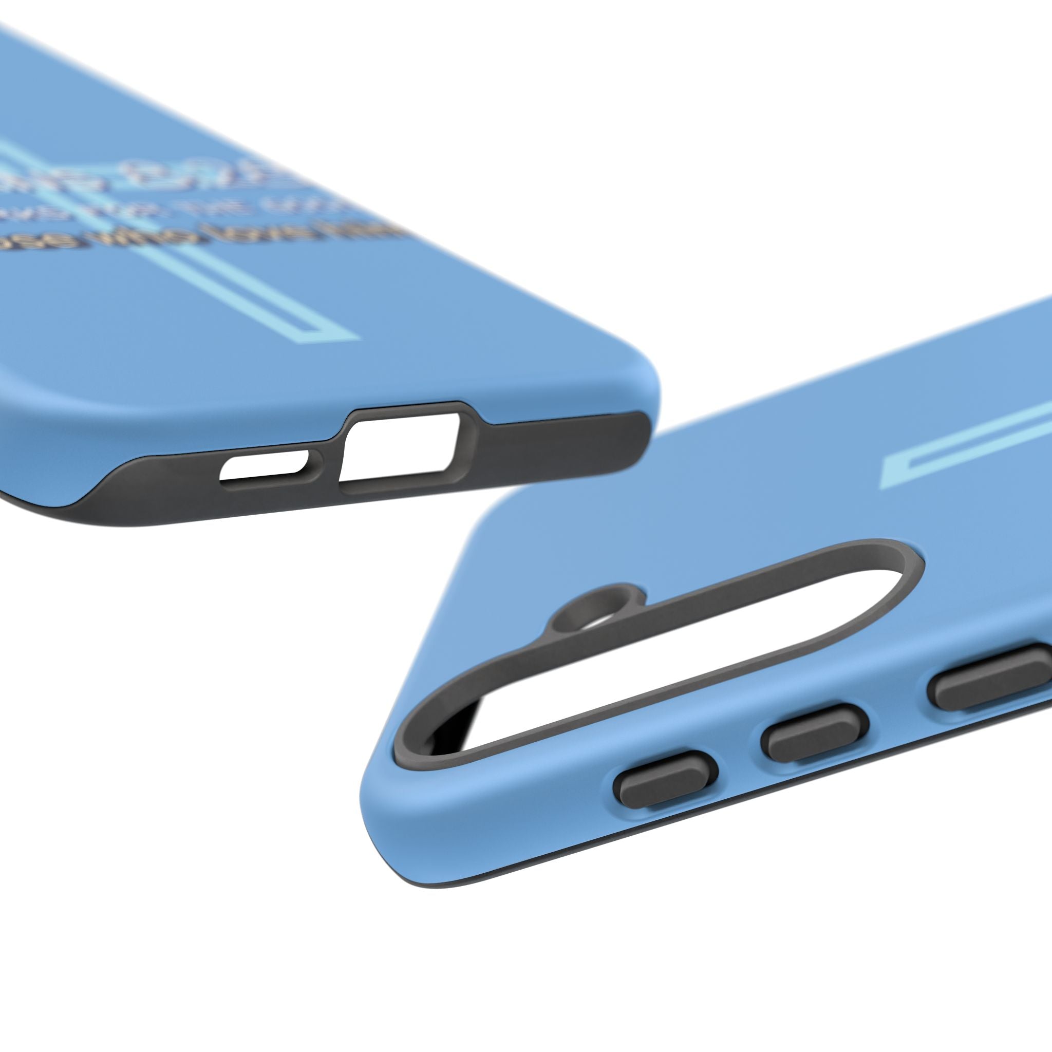Light Blue Samsung series - Romans 8:28 God works for the Good of those who loves him. Samsung Series Tough Cases for Faith & Inspiration, Christian Gifts, Stylish Protection, Bible Verse Accessories