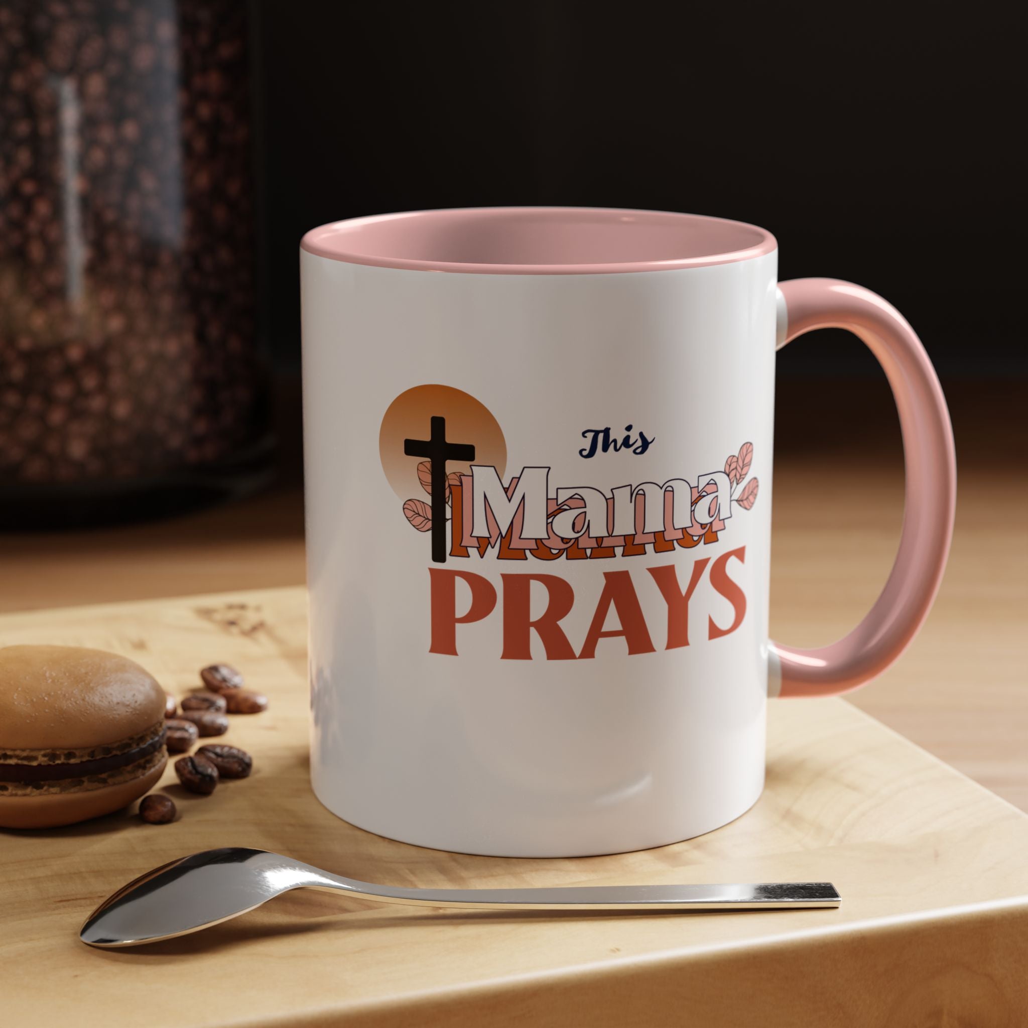 Faith-Inspired Accent Coffee Mug - Meaningful Gift for Moms, Christian Decor, Daily Inspiration, Family Gatherings, Religious Occasions