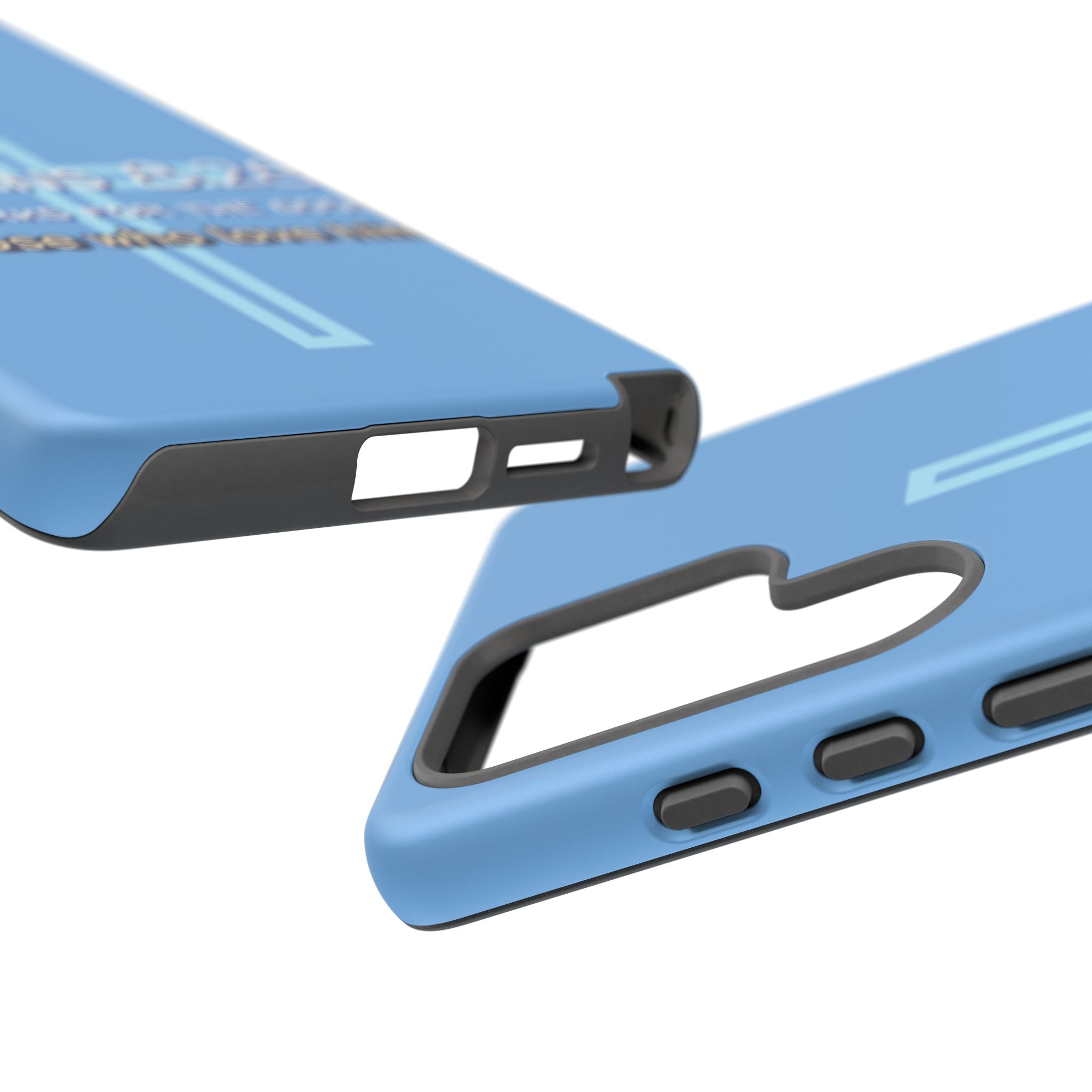 Light Blue Samsung series - Romans 8:28 God works for the Good of those who loves him. Samsung Series Tough Cases for Faith & Inspiration, Christian Gifts, Stylish Protection, Bible Verse Accessories