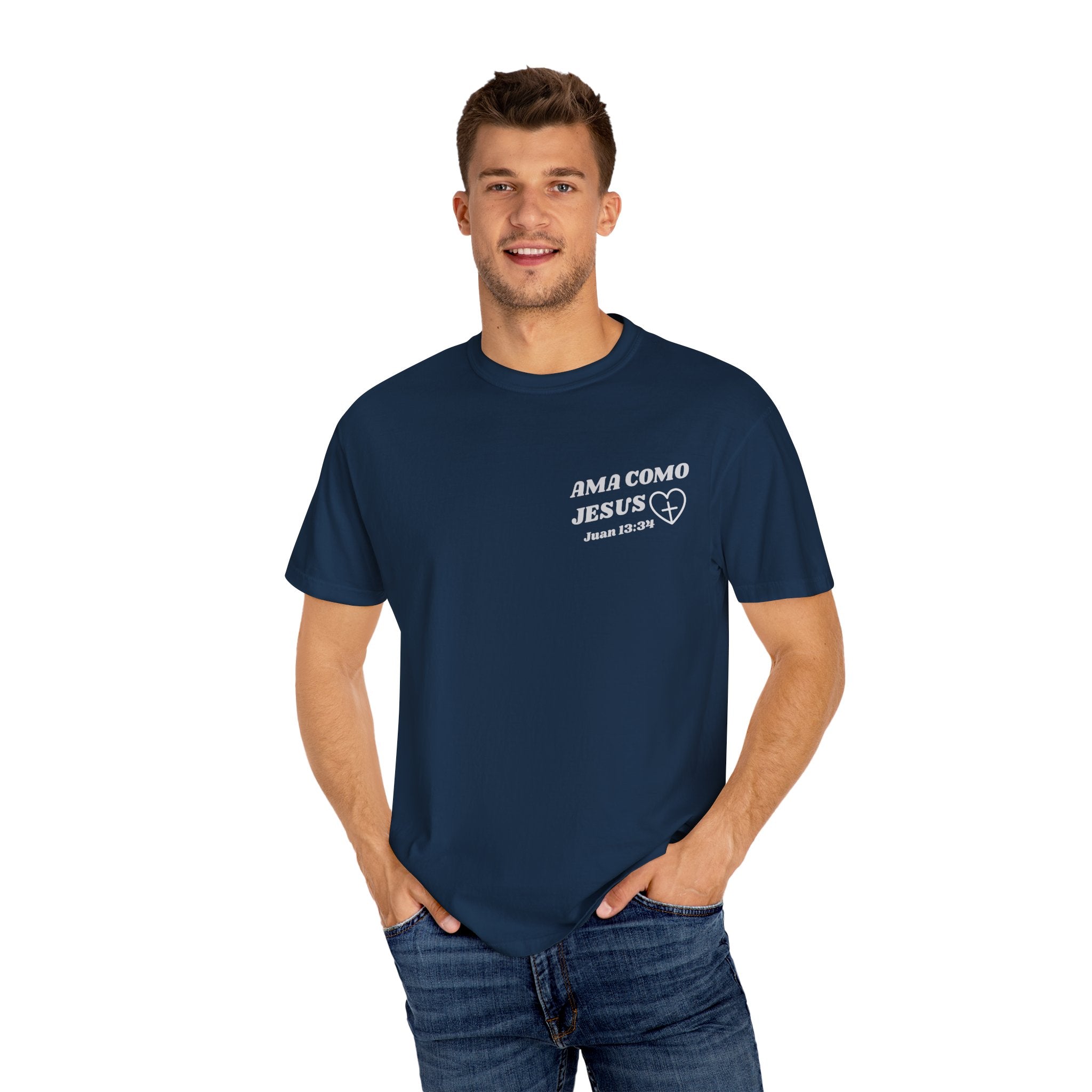 Christian Unisex Tee - Ama como Jesus - Spanish T-Shirt - Bible Verse JUAN 13:34