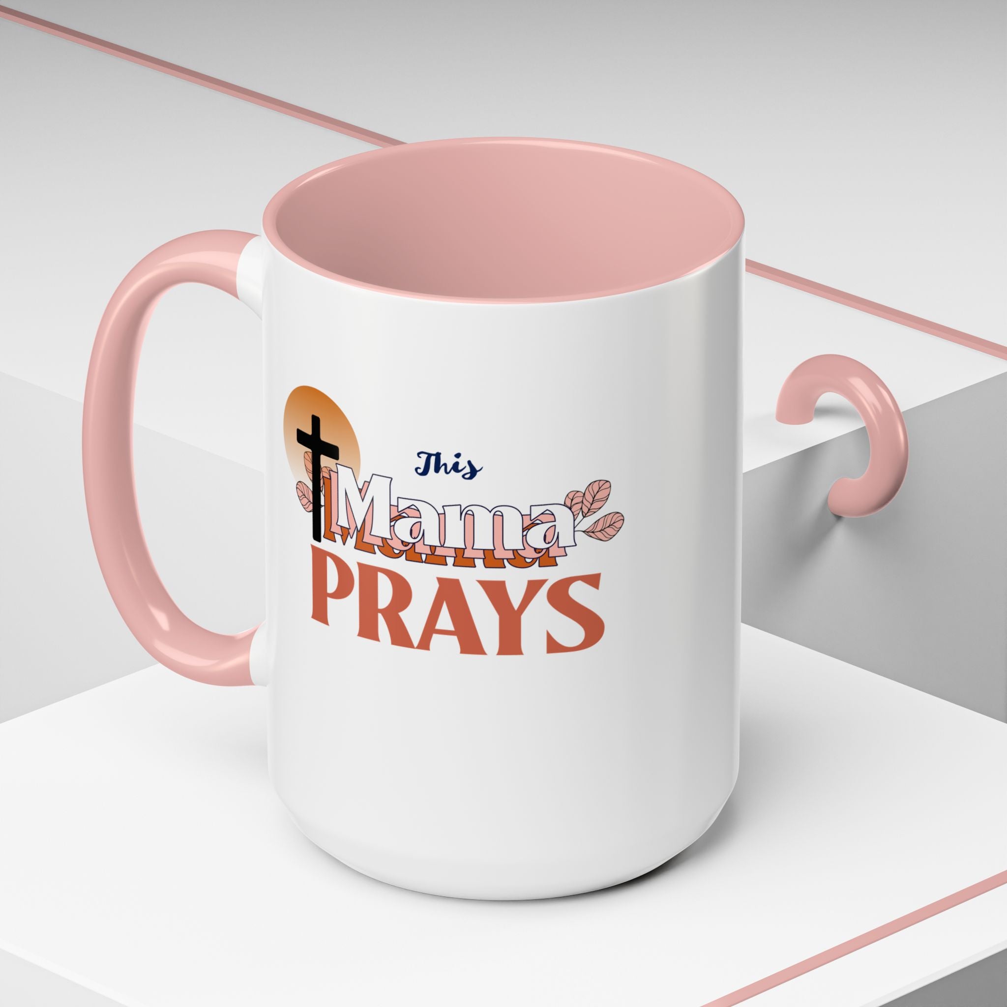 Faith-Inspired Accent Coffee Mug - Meaningful Gift for Moms, Christian Decor, Daily Inspiration, Family Gatherings, Religious Occasions