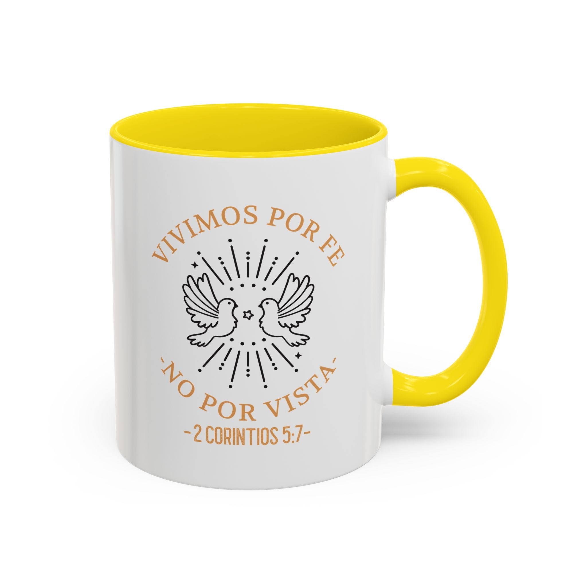 Coffee Mug Cristianos -  "Vivimos por Fe no por Vista" Taza de Cafe Fe Religiosa 11oz/15oz