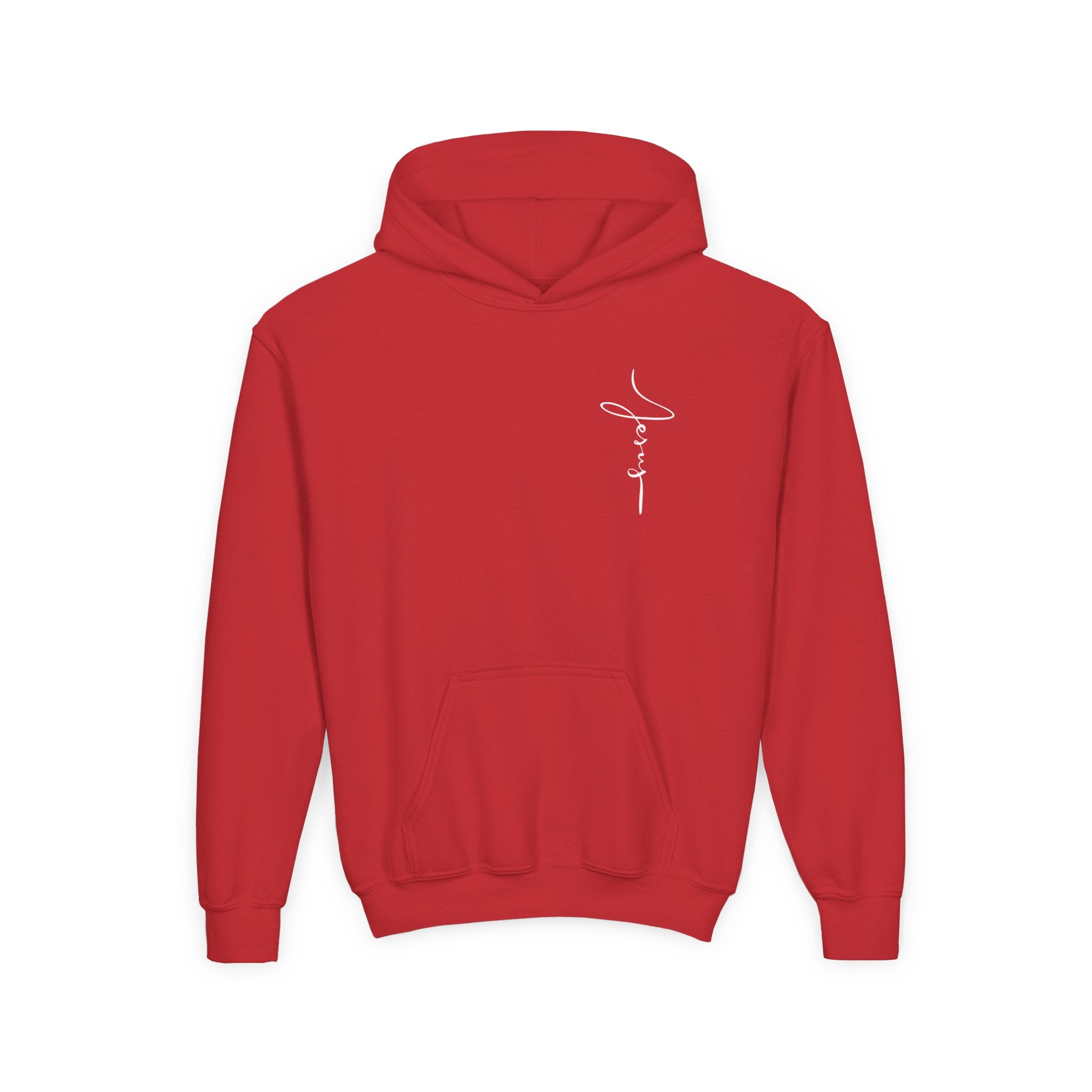 Jesus Got My Back Youth Hoodie - Heavy Blend Sweatshirt - Faith Christian values
