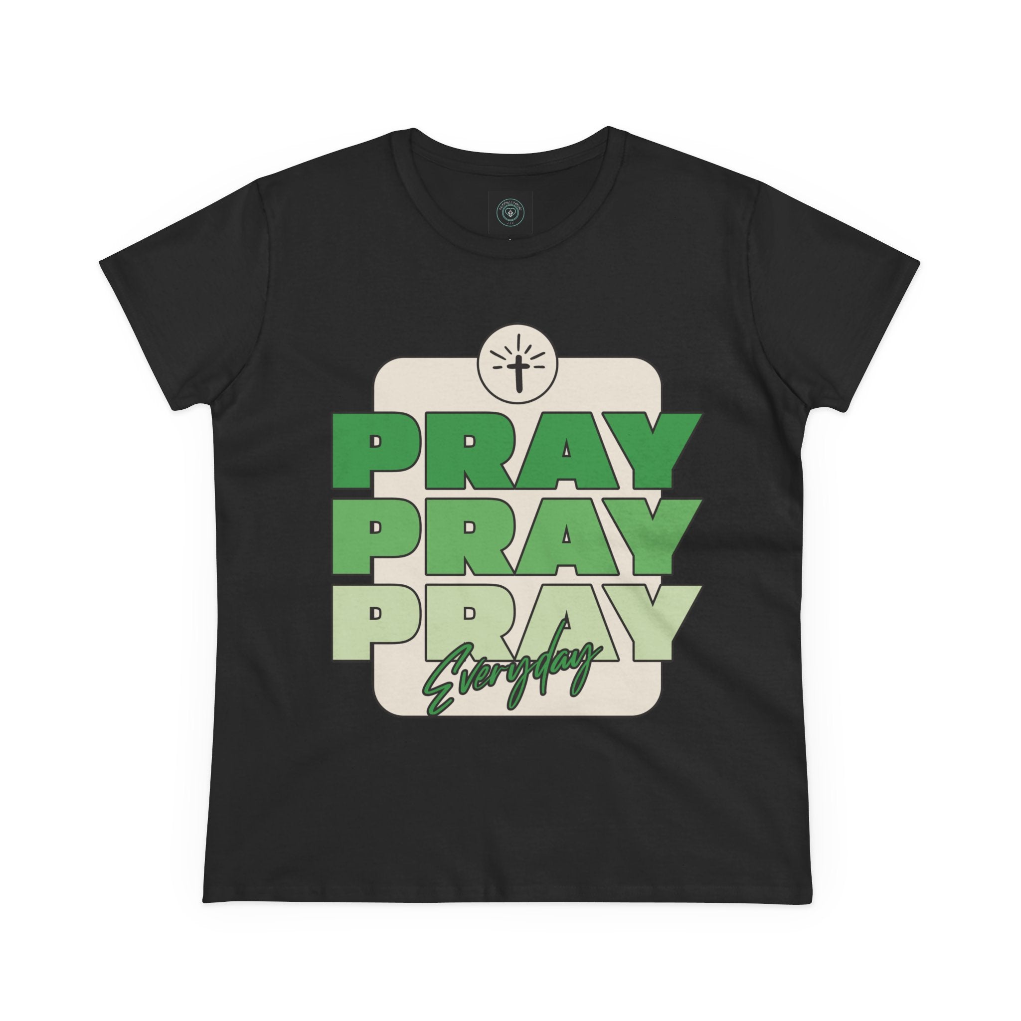 Pray Women's Tee, Casual Faith Shirt, Pray Everyday Top, Gift - Birthday - Christian Gift - Faithfully Hecho