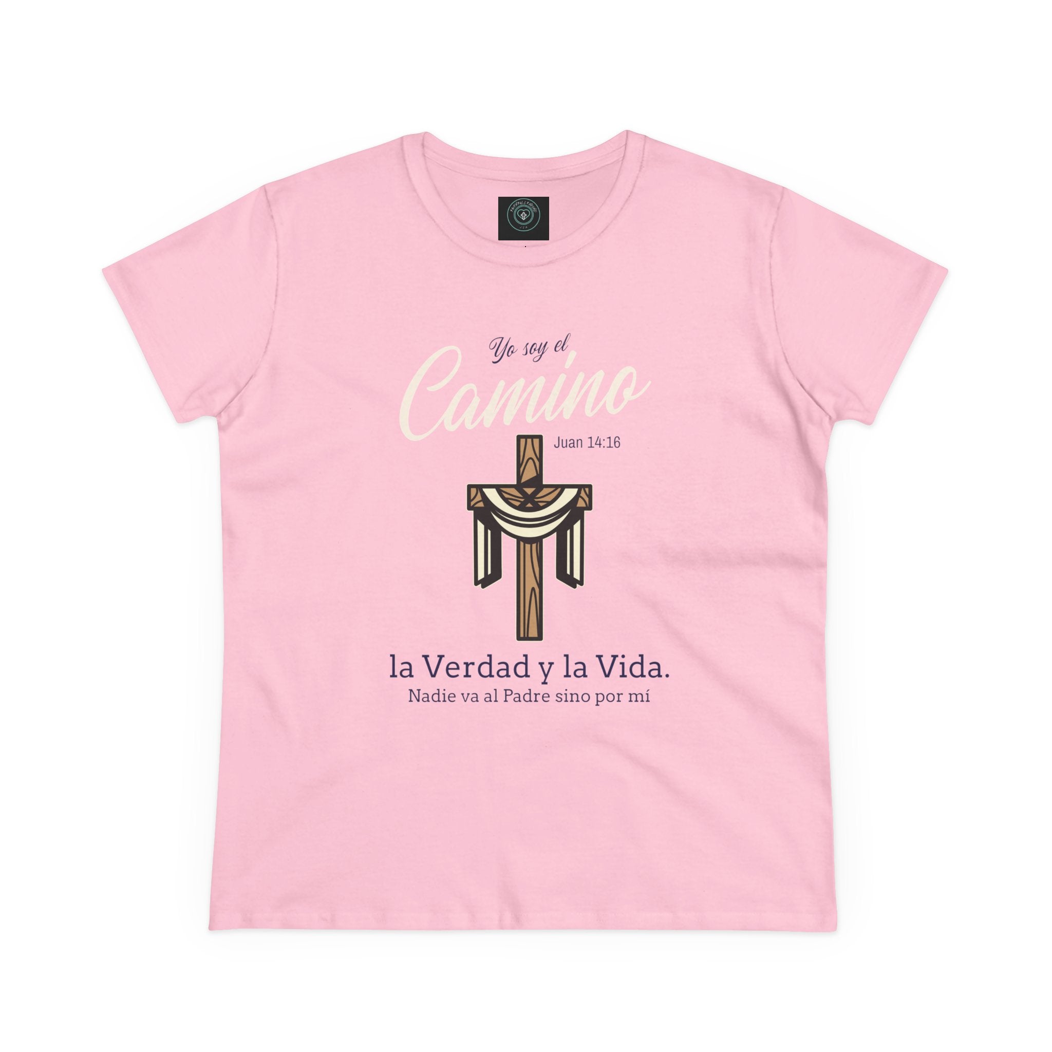Women's Tee - "Yo soy el Camino, La Verdad y la Vida", Verso  biblico Juan 14:16 - Faithfully Hecho