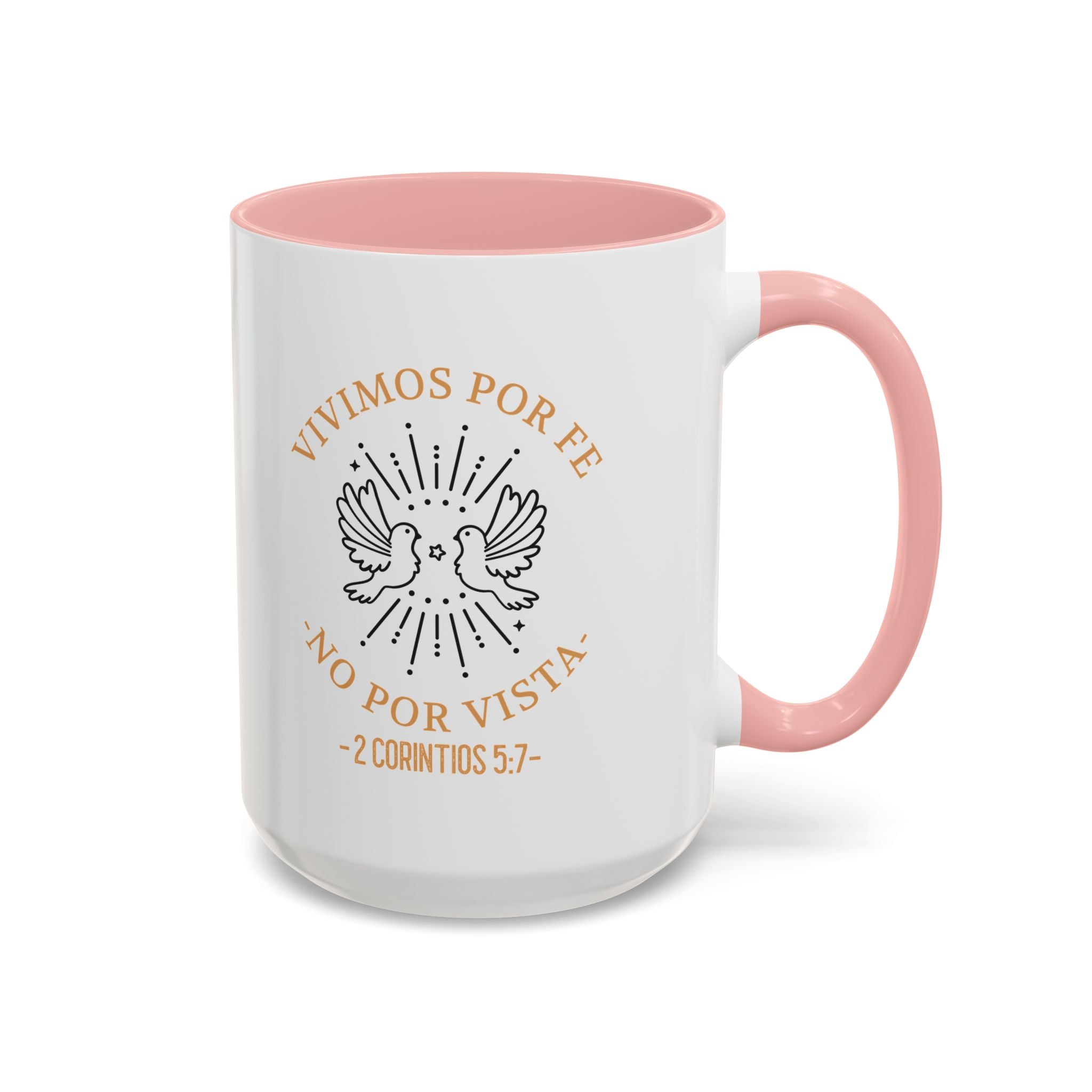 Coffee Mug Cristianos -  "Vivimos por Fe no por Vista" Taza de Cafe Fe Religiosa 11oz/15oz