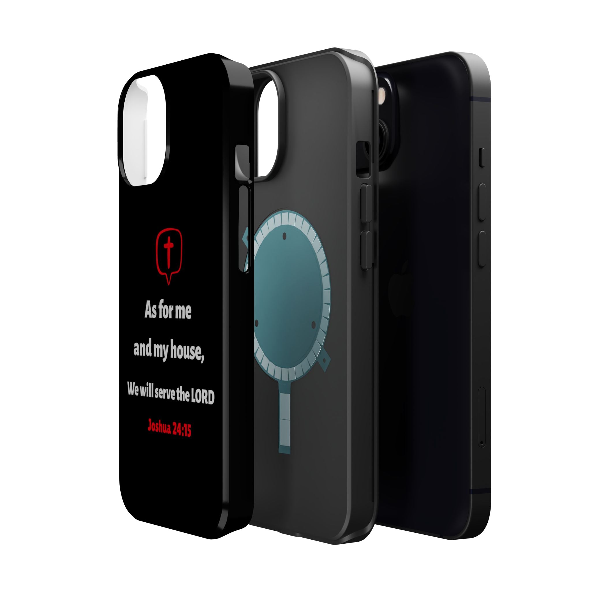 Inspirational Phone Case with bible verse Joshua 24:15 | Custom Magnetic Tough Case for iPhone series, Bible Verse Gifts, Faith-Based Accessories for Christians, Unique Phone Cover