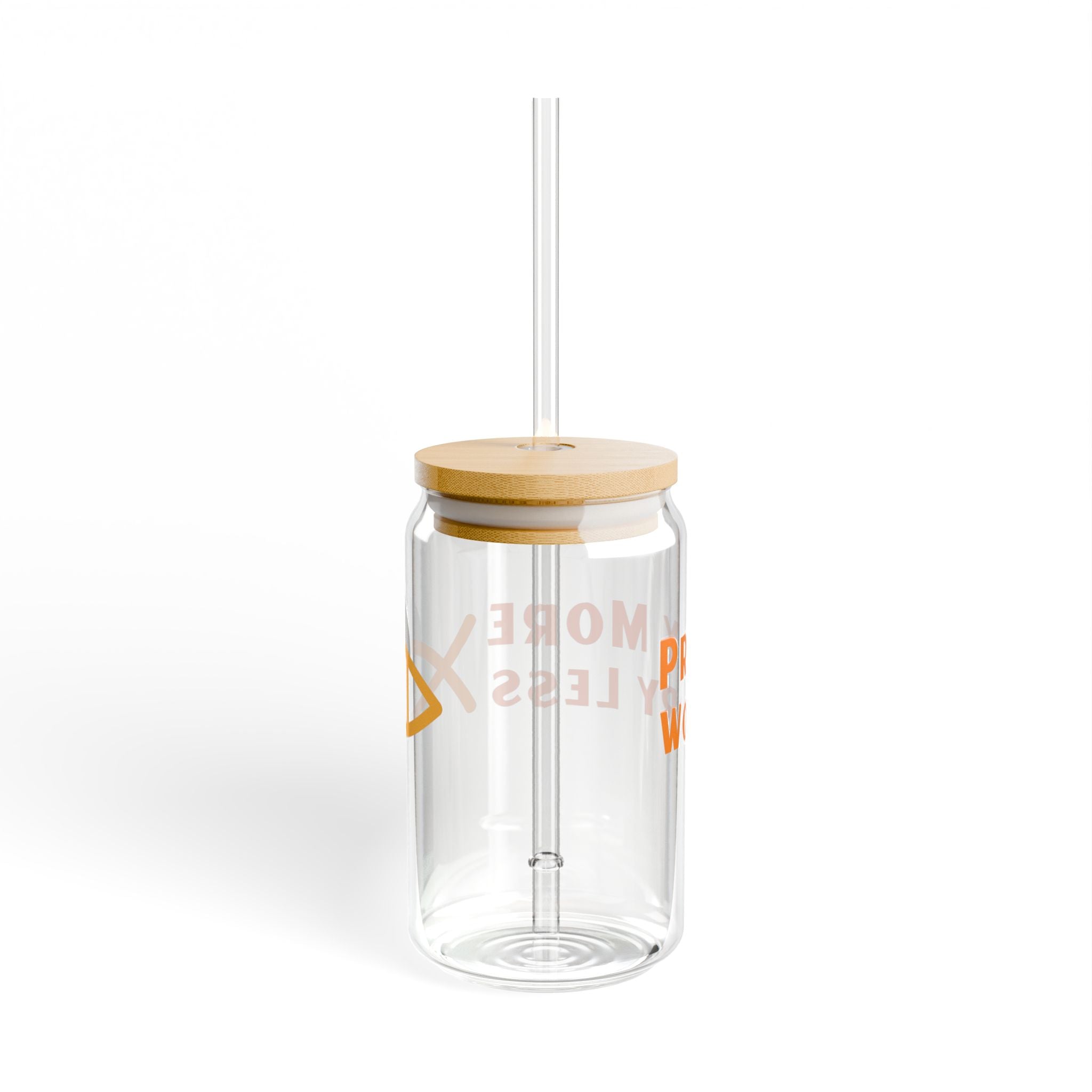 Sipper Glass Personalized Spiritual Drinkware 16oz. Message... Pray more worry less- Free Personalization | 16oz | Perfect for Home, Parties, Gifts, Eco-Friendly & Reusable!