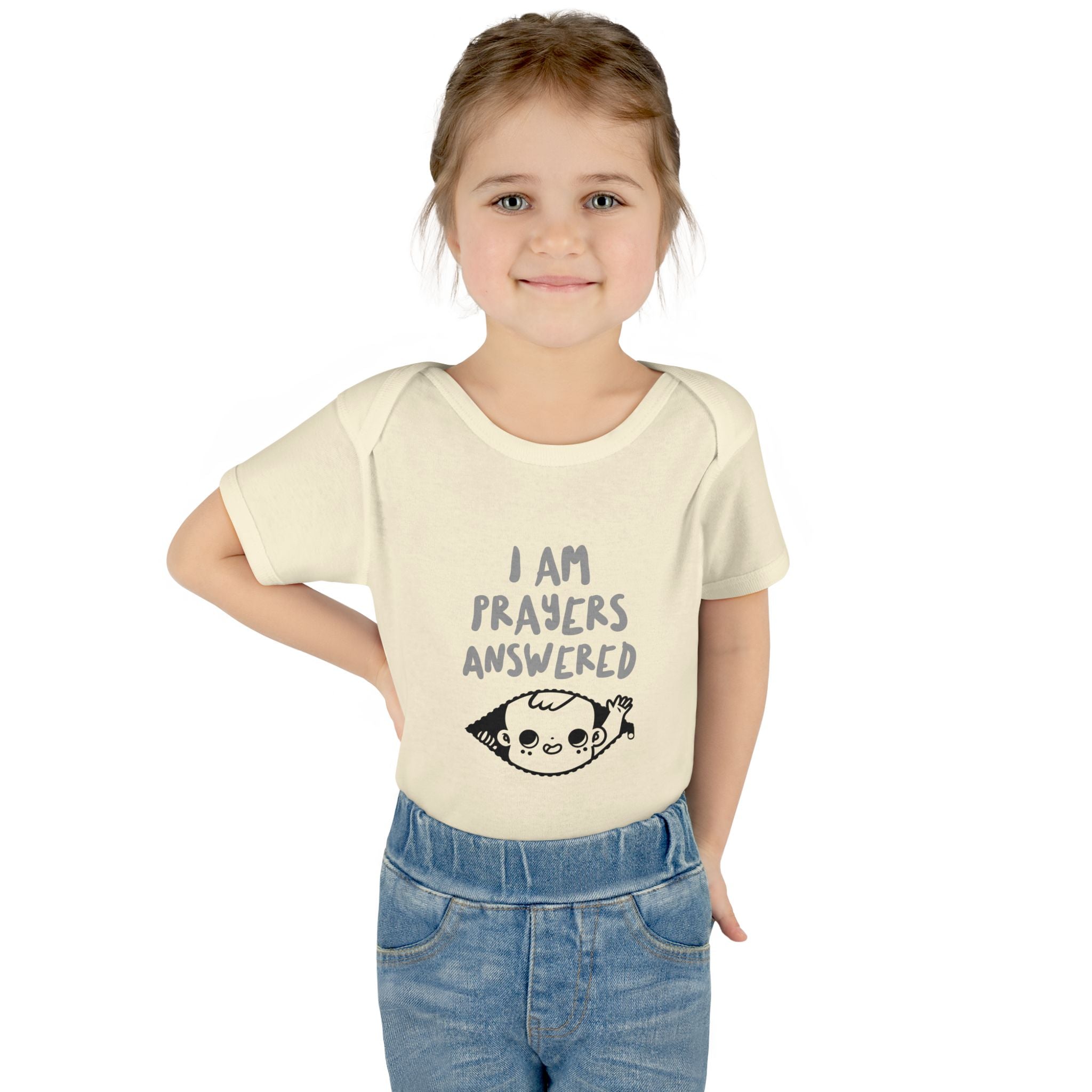 Prayers answered Infant Bodysuit, Cute Baby Outfit, Baby Shower Gift Girl or boy, Newborn Clothes, Christian Baby Apparel