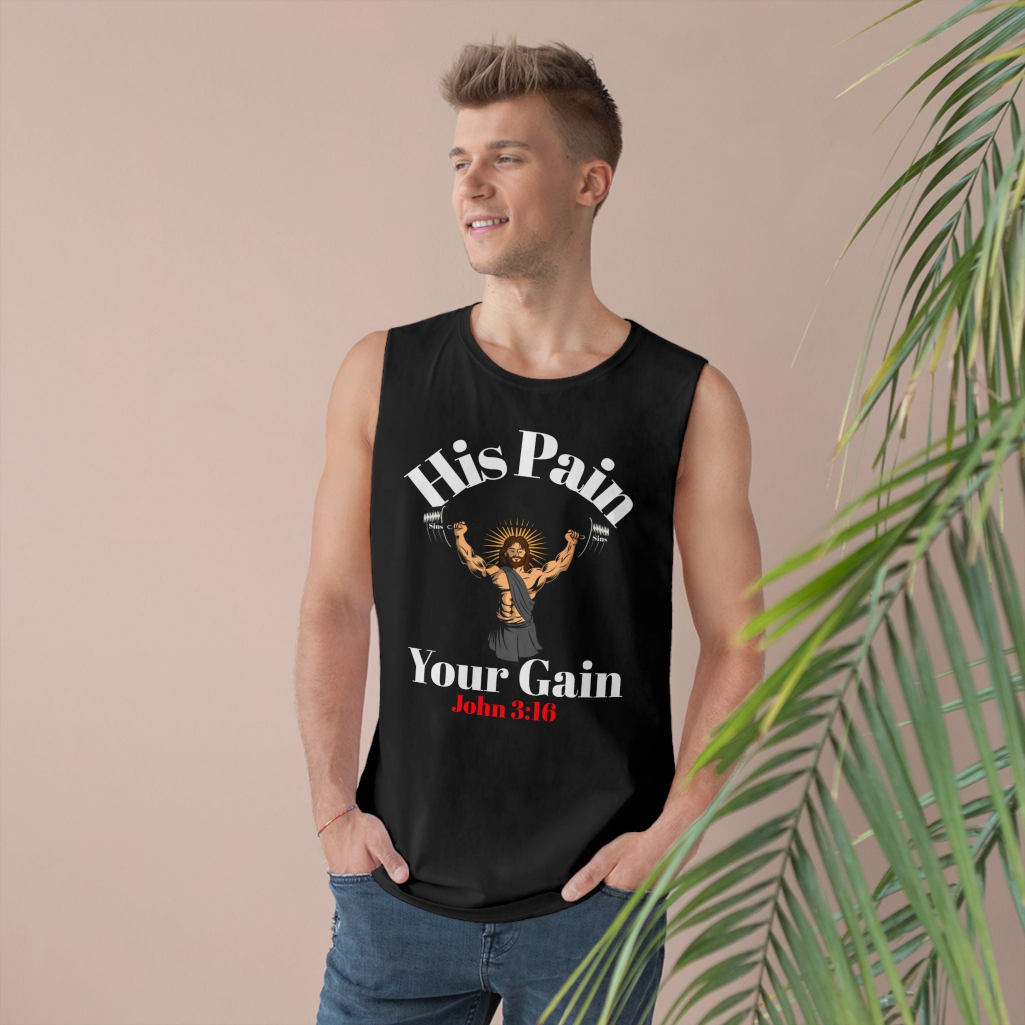 Unisex Workout Tank Top with Motivational Christian Faith Quote, Fitness Top, Gym Wear, Attire, Casual Summer Wear