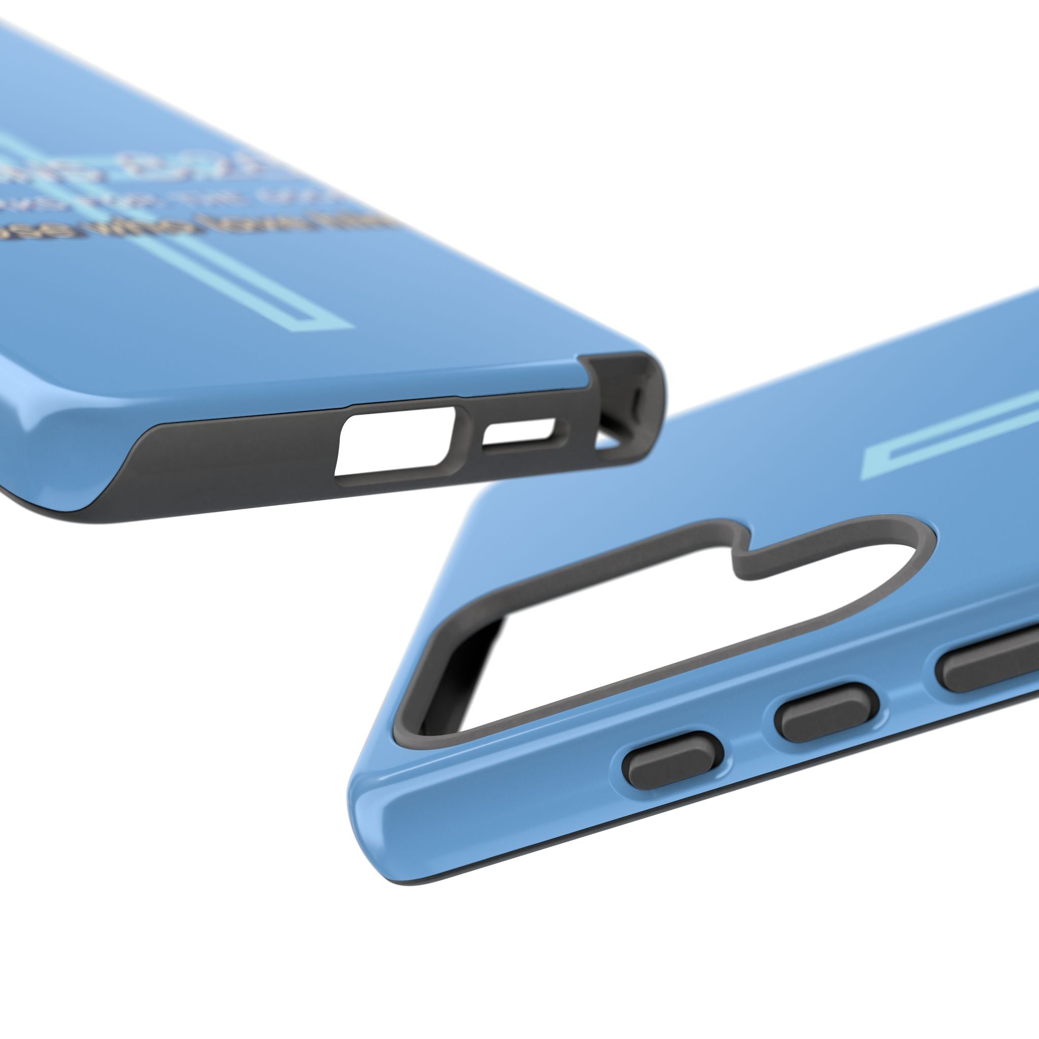 Light Blue Samsung series - Romans 8:28 God works for the Good of those who loves him. Samsung Series Tough Cases for Faith & Inspiration, Christian Gifts, Stylish Protection, Bible Verse Accessories