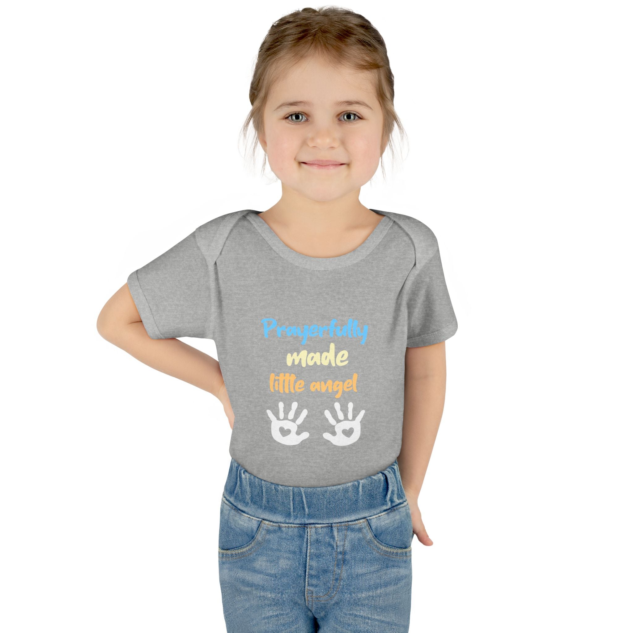 Prayerfully made Infant Bodysuit, Cute Baby Outfit, Baby Shower Gift Girl or Boy, Newborn Clothes, Christian Baby Apparel