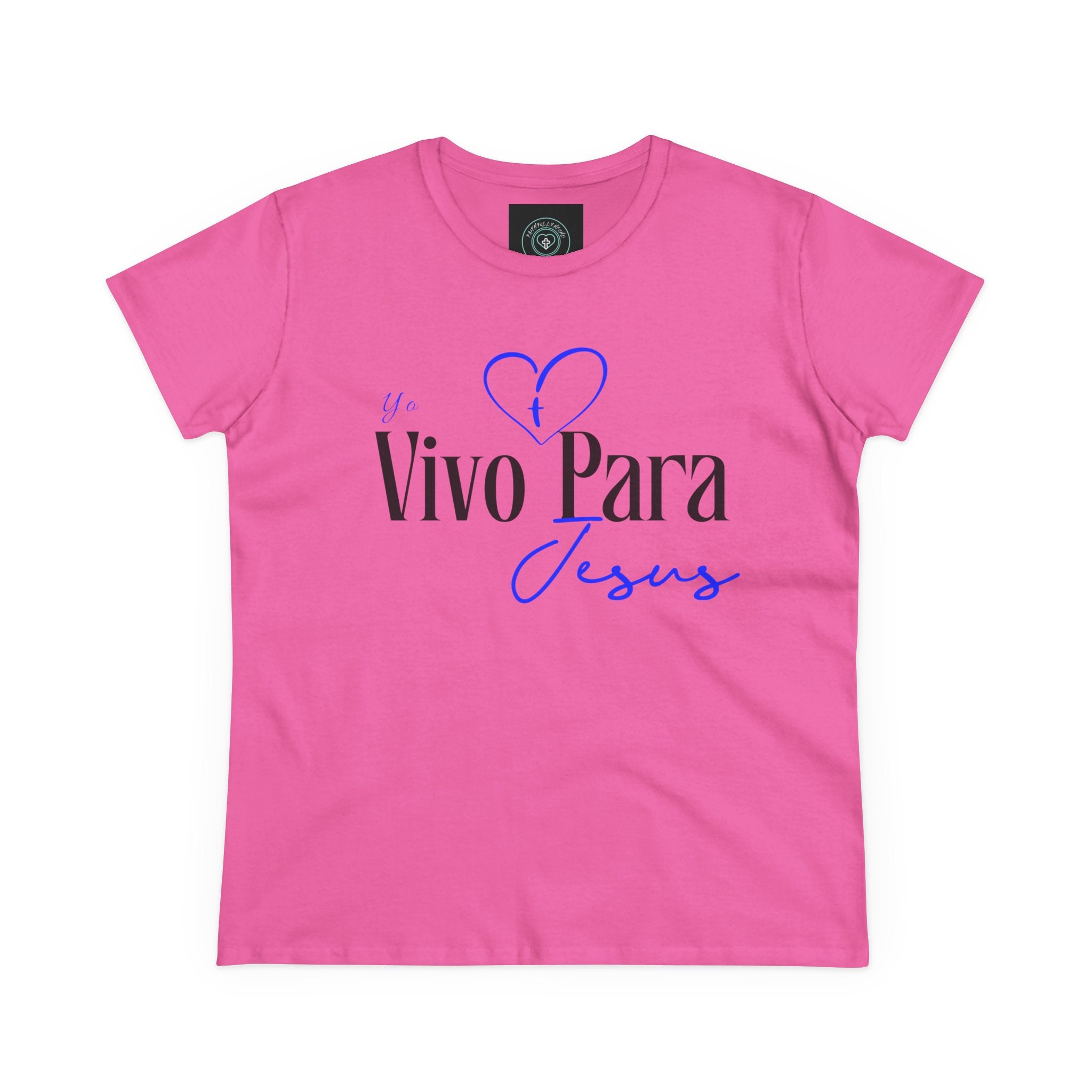 Vivo Para Jesus Cotton Tee, Faith-Based T-Shirt, Christian Apparel, Inspirational Gift, Casual Summer Wear, Religious Statement Top