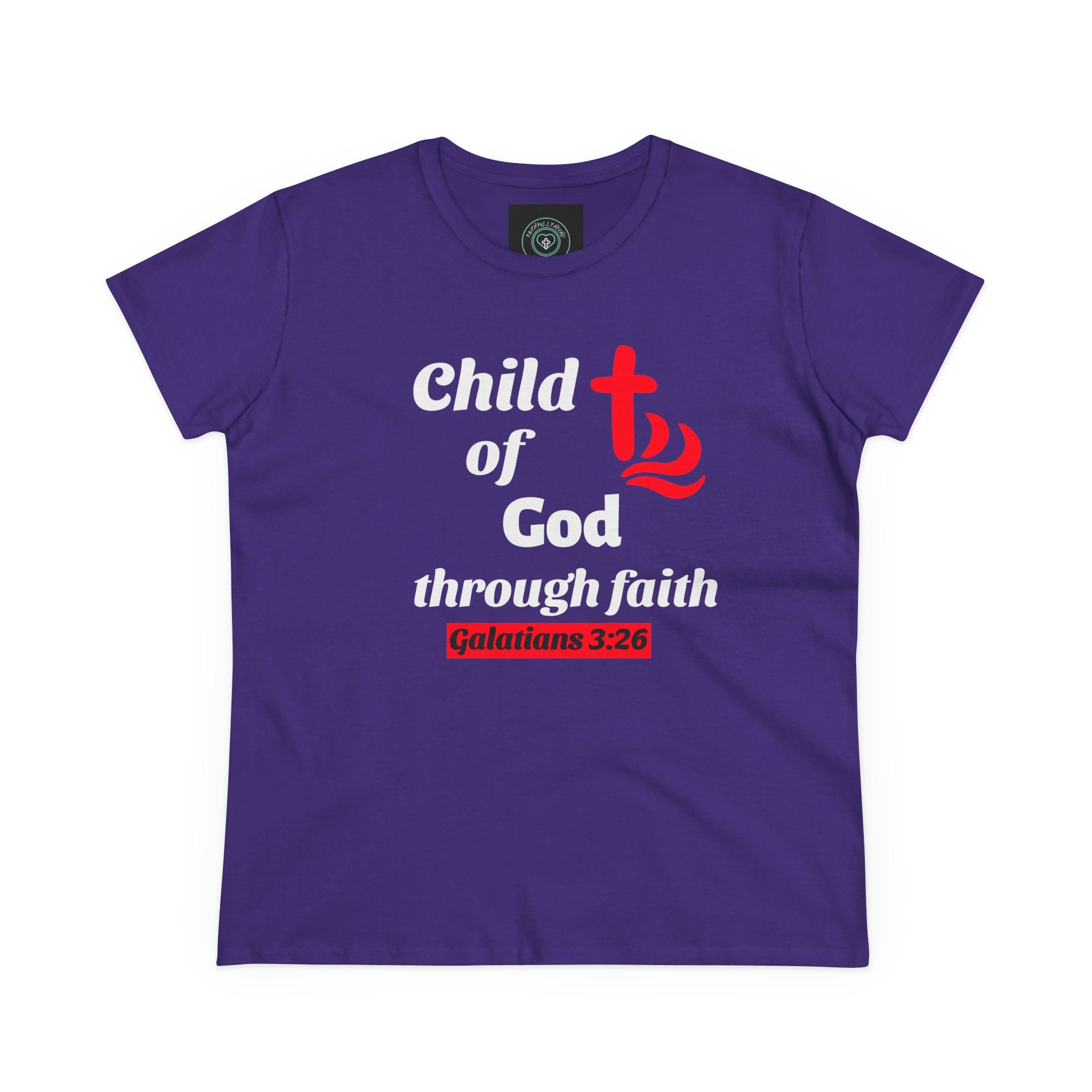 Child of God Inspirational Women's Tee, Casual Faith Shirt, Everyday Affirmation Top, Child of God cross Graphic Tee, Gift for Her