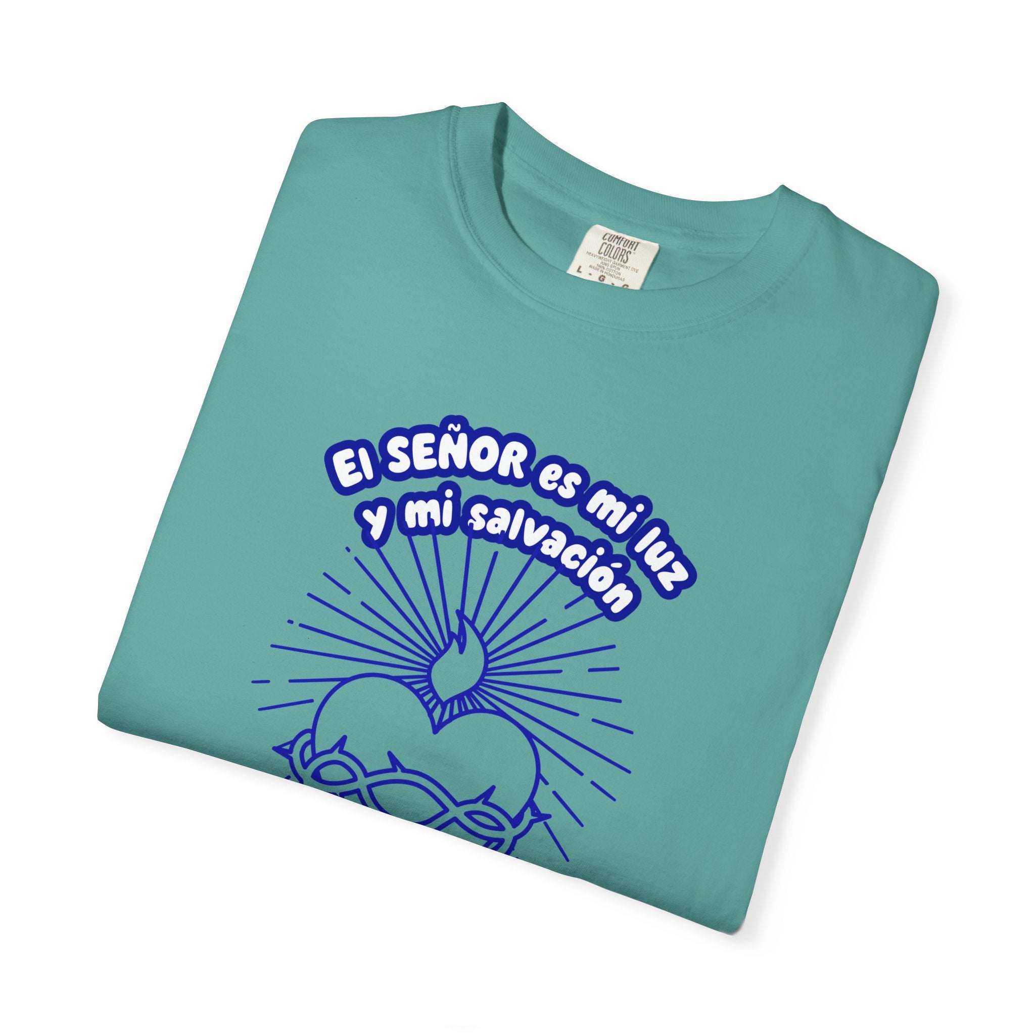 Christian Unisex Spanish Tee - Inspirado en el Salmo 27:1 " El seÑor es mi Luz y mi Salvacion. Great for gift, Birthday, Church.