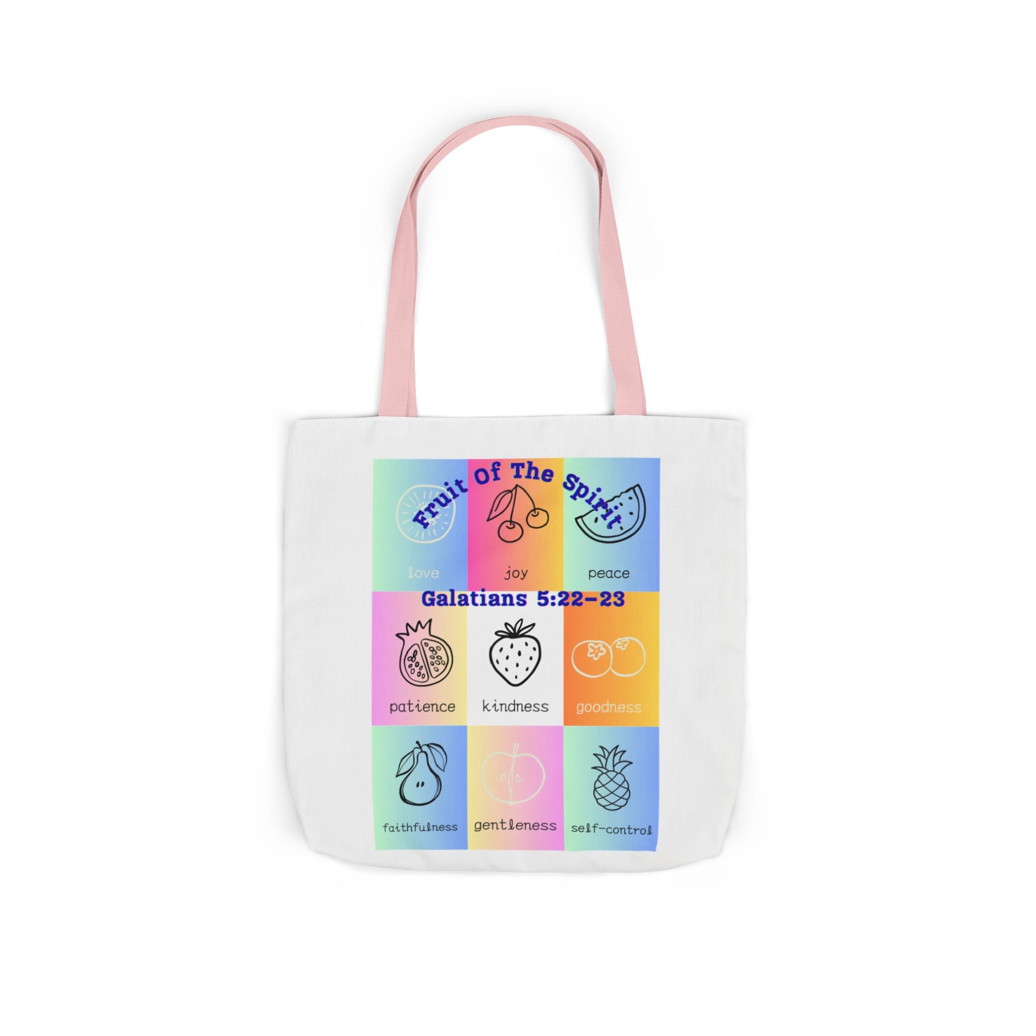 Colorful Inspirational Canvas Tote Bag with Stylish 5-Color Straps | Motivational Gift, Eco-Friendly, Grocery Bag, Teacher's Tote, Beach Bag