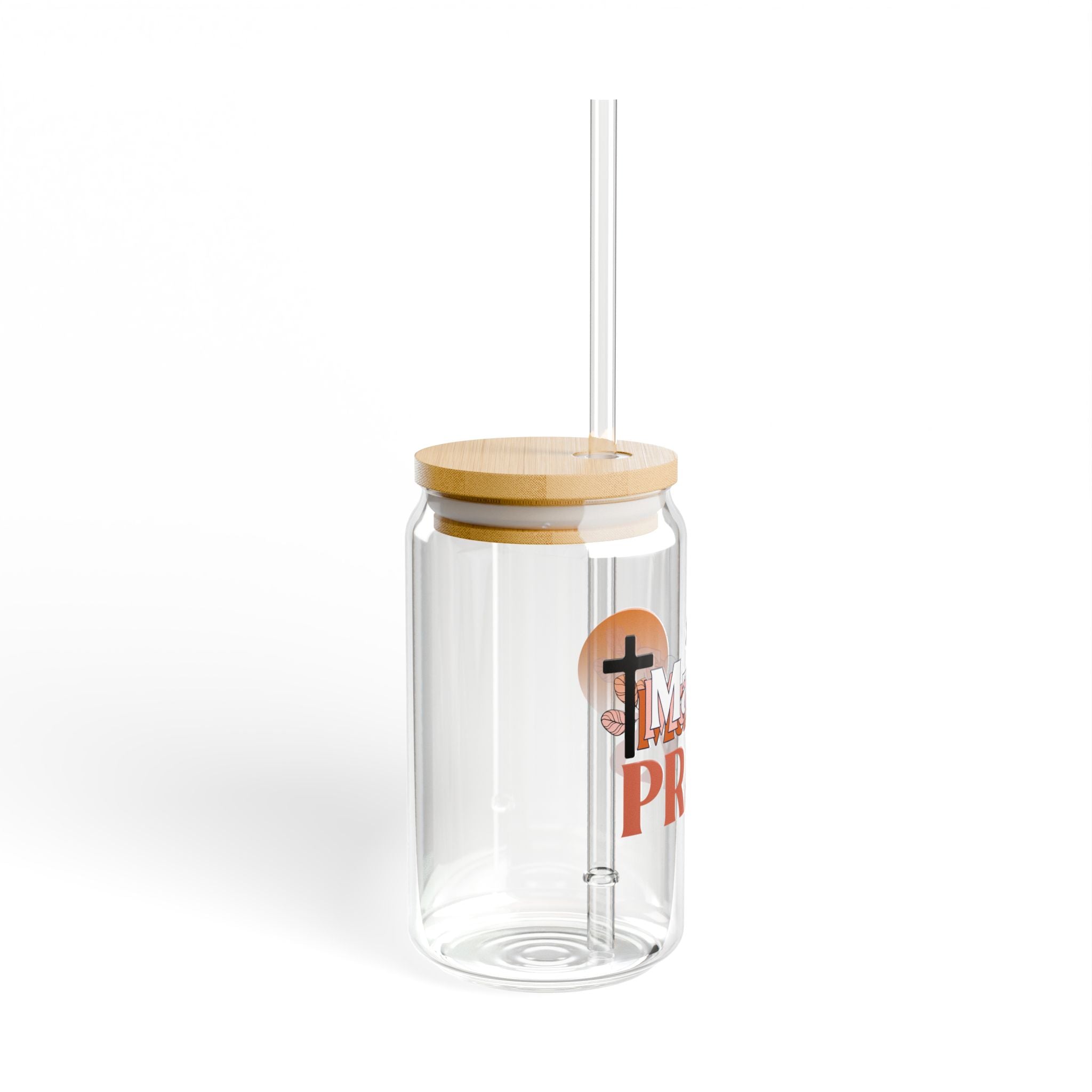Mama Prays Sipper Glass, 16oz | Inspirational Drinkware, Faith-Based Gift, Prayer Mug, Religious Tumbler, Christian Cup