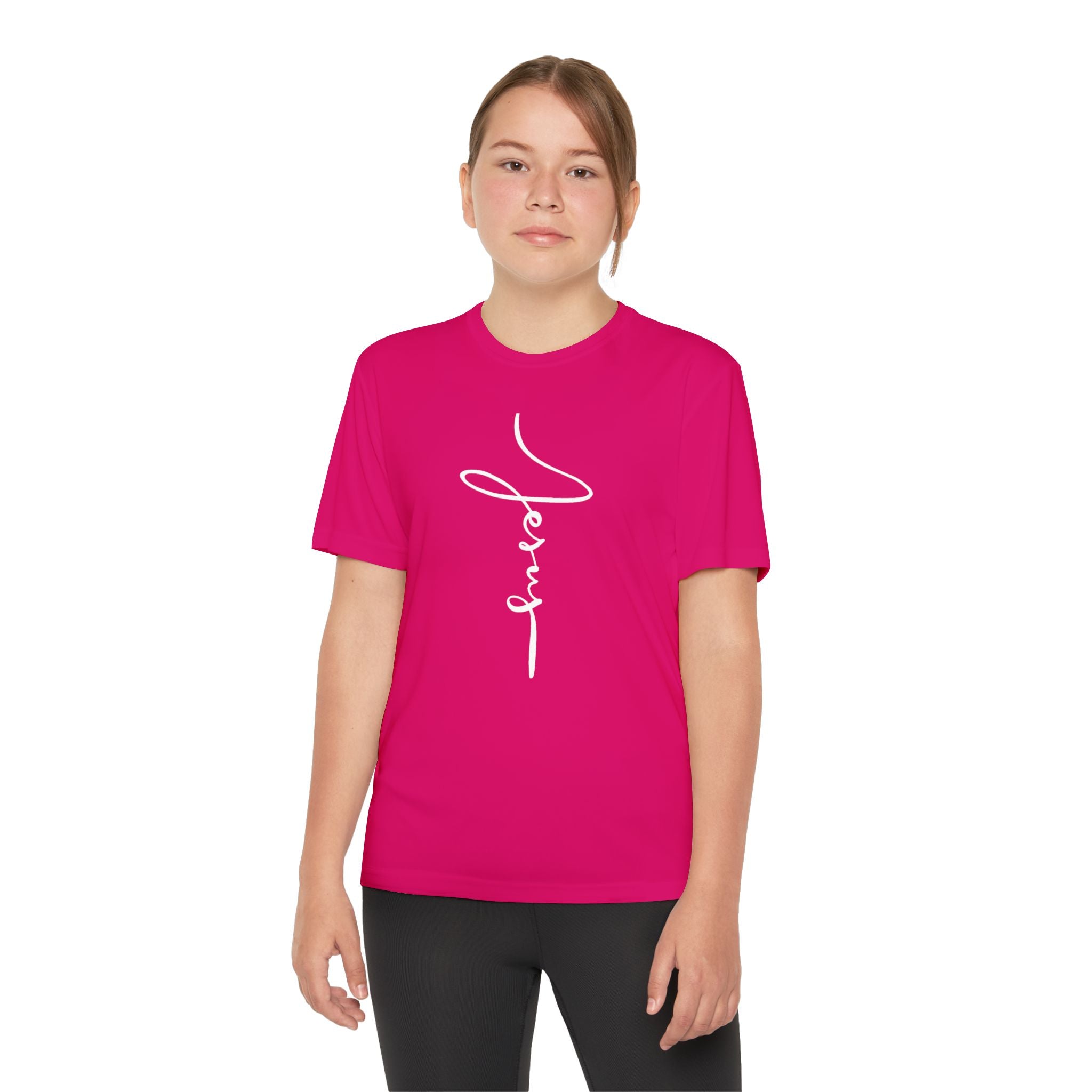 Jesus Youth Competitor Tee, Inspirational Youth Family T-Shirt, Motivational Sports Tee, Kids Athletic Shirt, Gift for Young Athletes, Encouragement Top