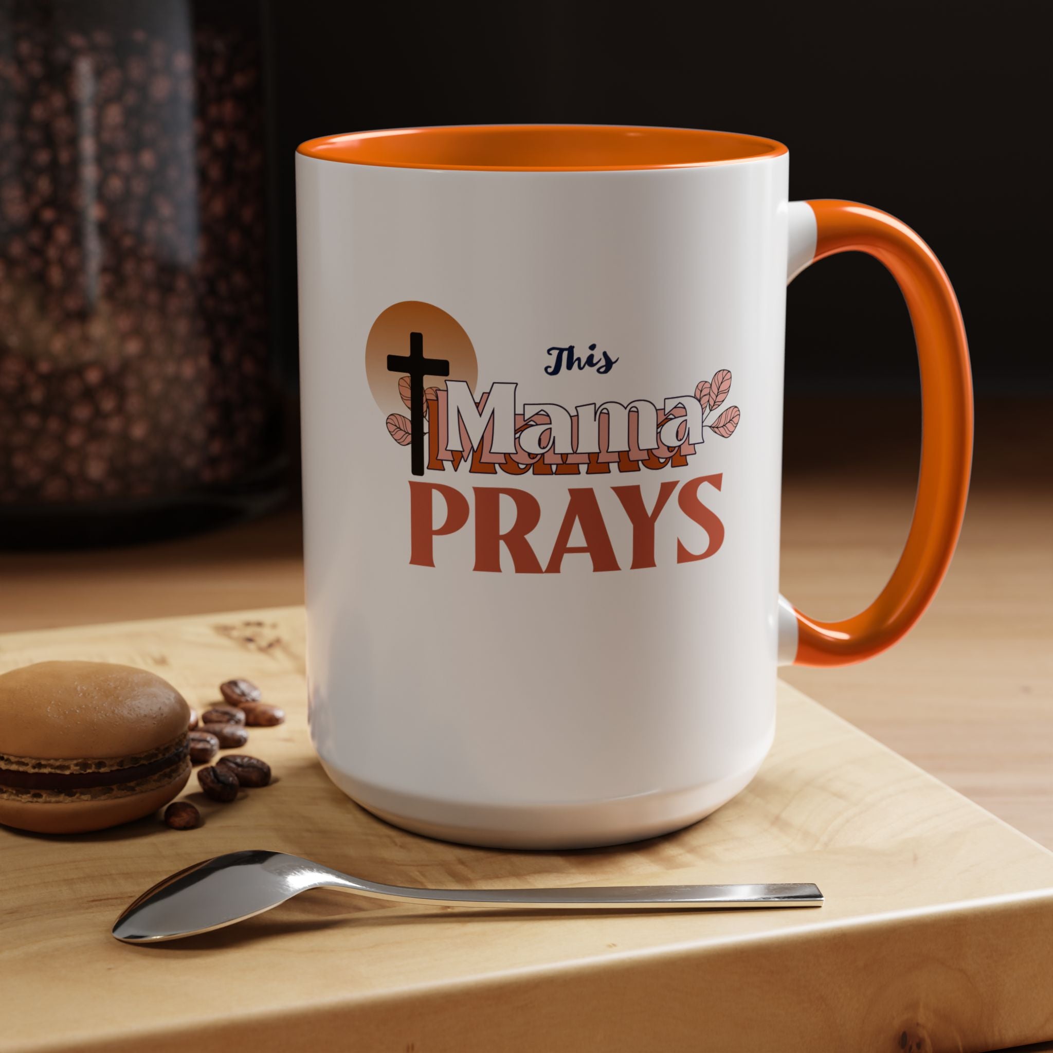 Faith-Inspired Accent Coffee Mug - Meaningful Gift for Moms, Christian Decor, Daily Inspiration, Family Gatherings, Religious Occasions