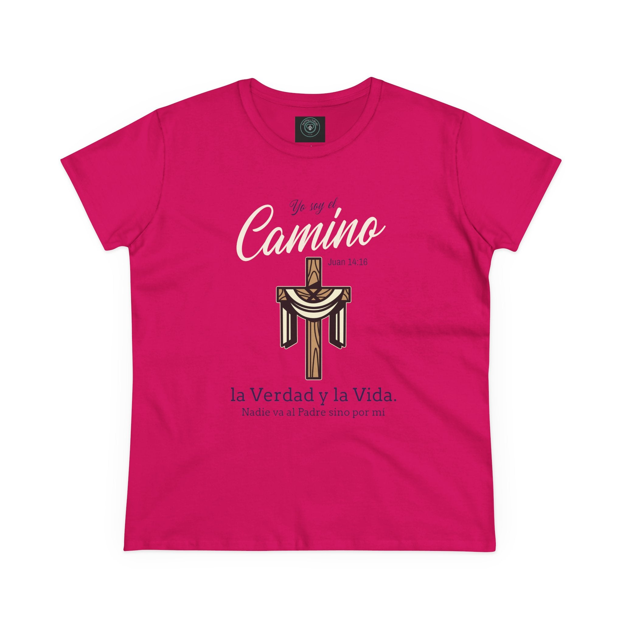 Women's Tee - "Yo soy el Camino, La Verdad y la Vida", Verso  biblico Juan 14:16 - Faithfully Hecho