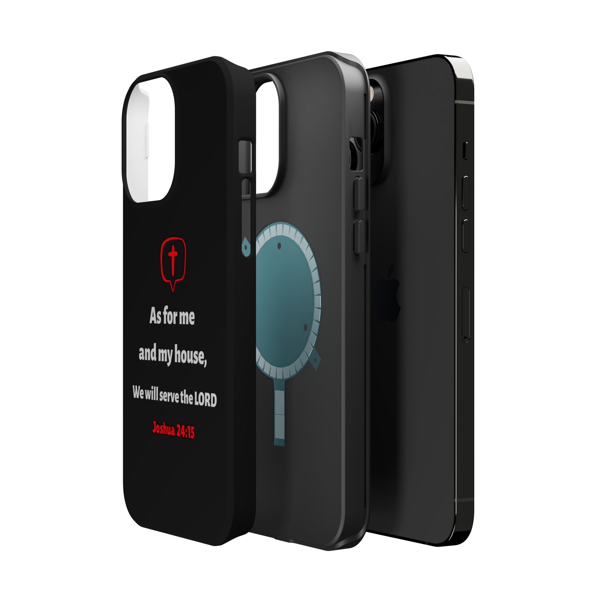 Inspirational Phone Case with bible verse Joshua 24:15 | Custom Magnetic Tough Case for iPhone series, Bible Verse Gifts, Faith-Based Accessories for Christians, Unique Phone Cover