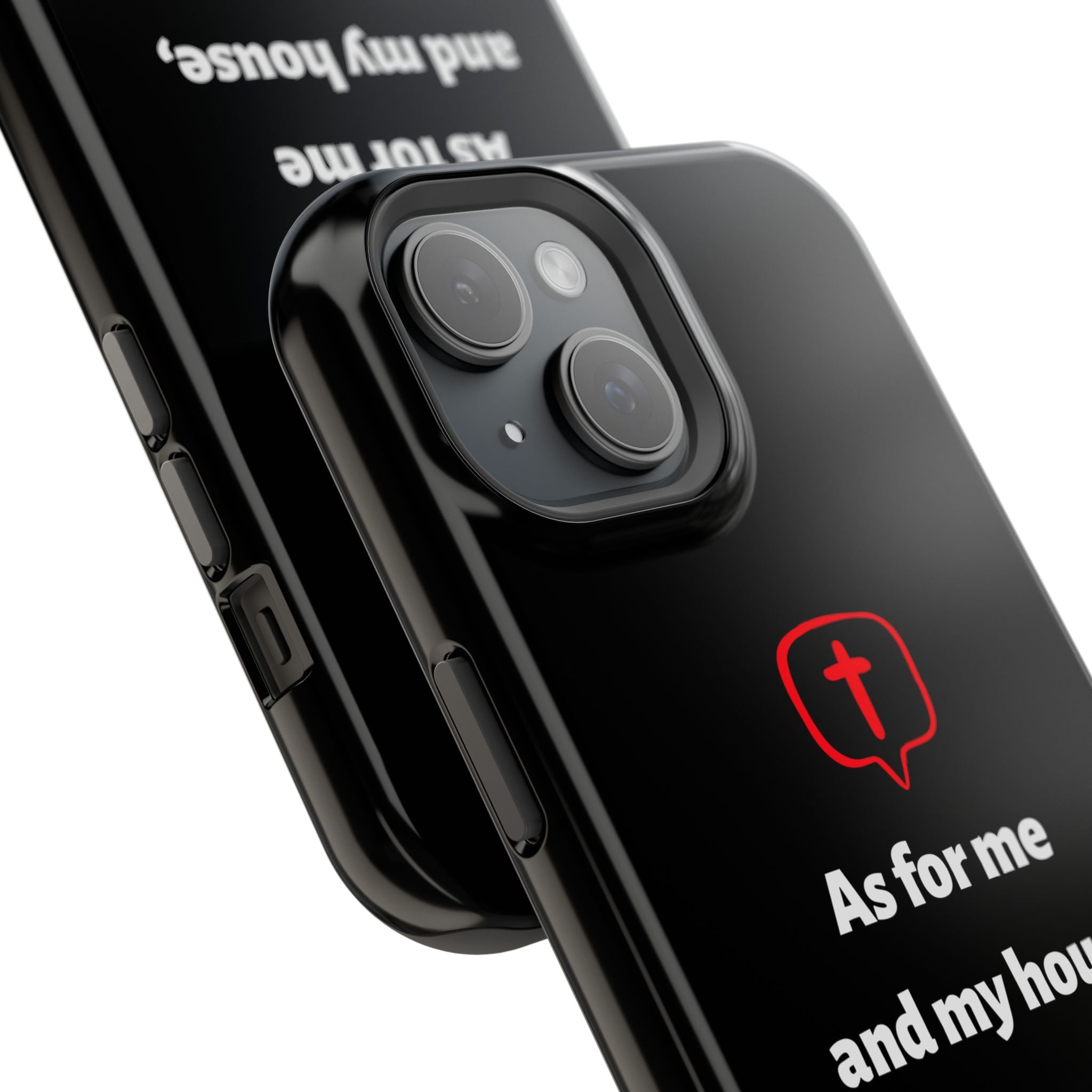 Inspirational Phone Case with bible verse Joshua 24:15 | Custom Magnetic Tough Case for iPhone series, Bible Verse Gifts, Faith-Based Accessories for Christians, Unique Phone Cover