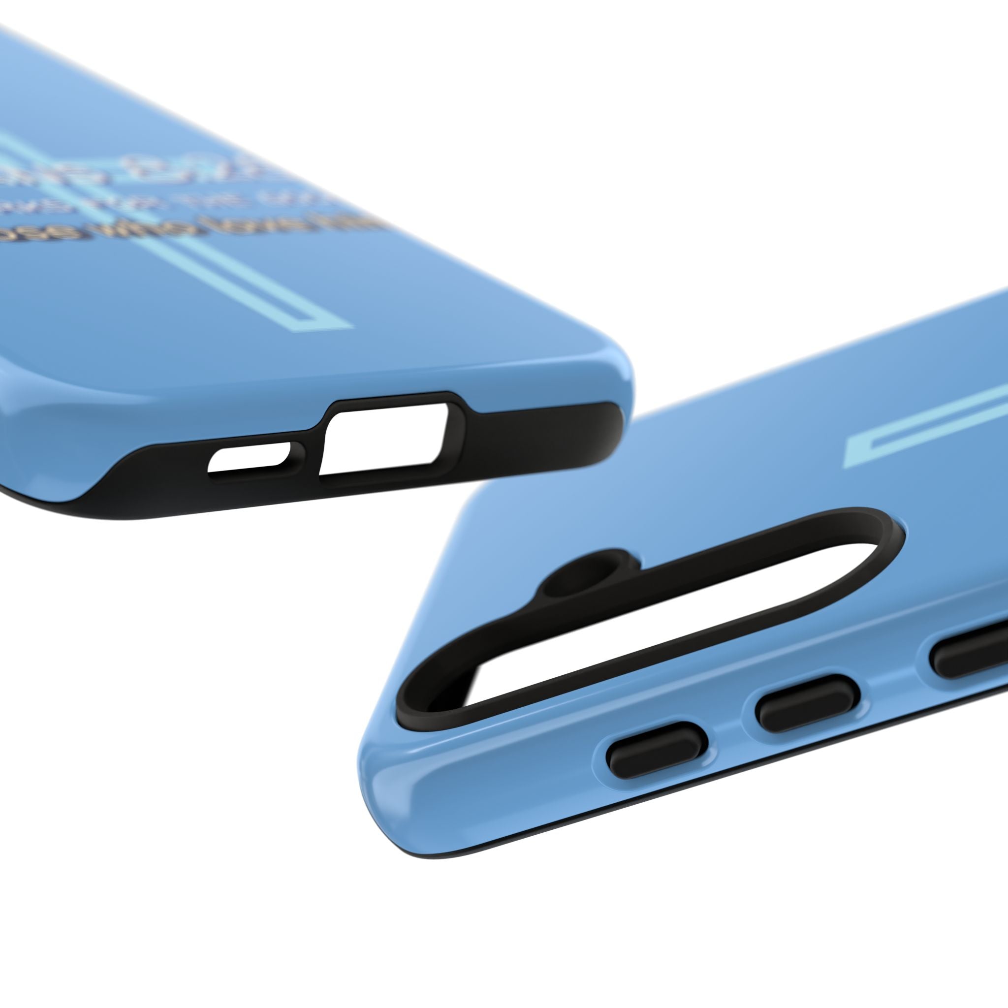 Light Blue Samsung series - Romans 8:28 God works for the Good of those who loves him. Samsung Series Tough Cases for Faith & Inspiration, Christian Gifts, Stylish Protection, Bible Verse Accessories