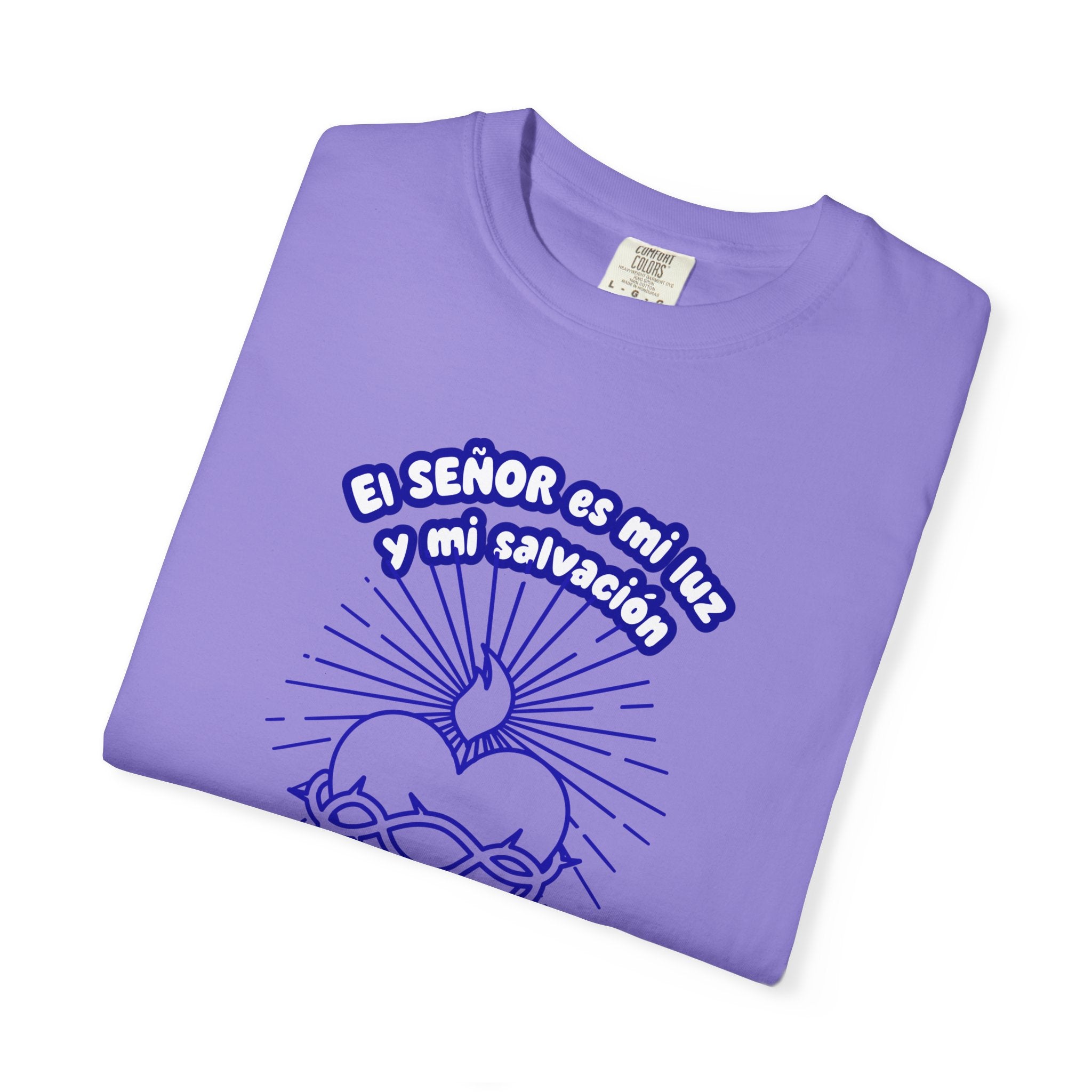 Christian Unisex Spanish Tee - Inspirado en el Salmo 27:1 " El seÑor es mi Luz y mi Salvacion. Great for gift, Birthday, Church.
