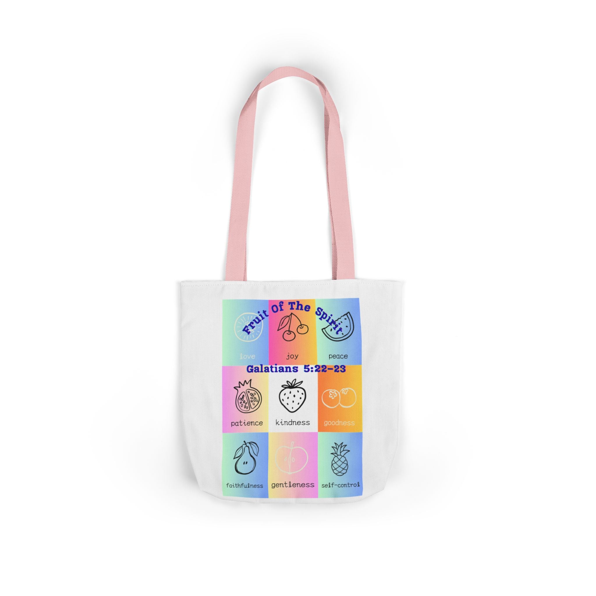 Colorful Inspirational Canvas Tote Bag with Stylish 5-Color Straps | Motivational Gift, Eco-Friendly, Grocery Bag, Teacher's Tote, Beach Bag