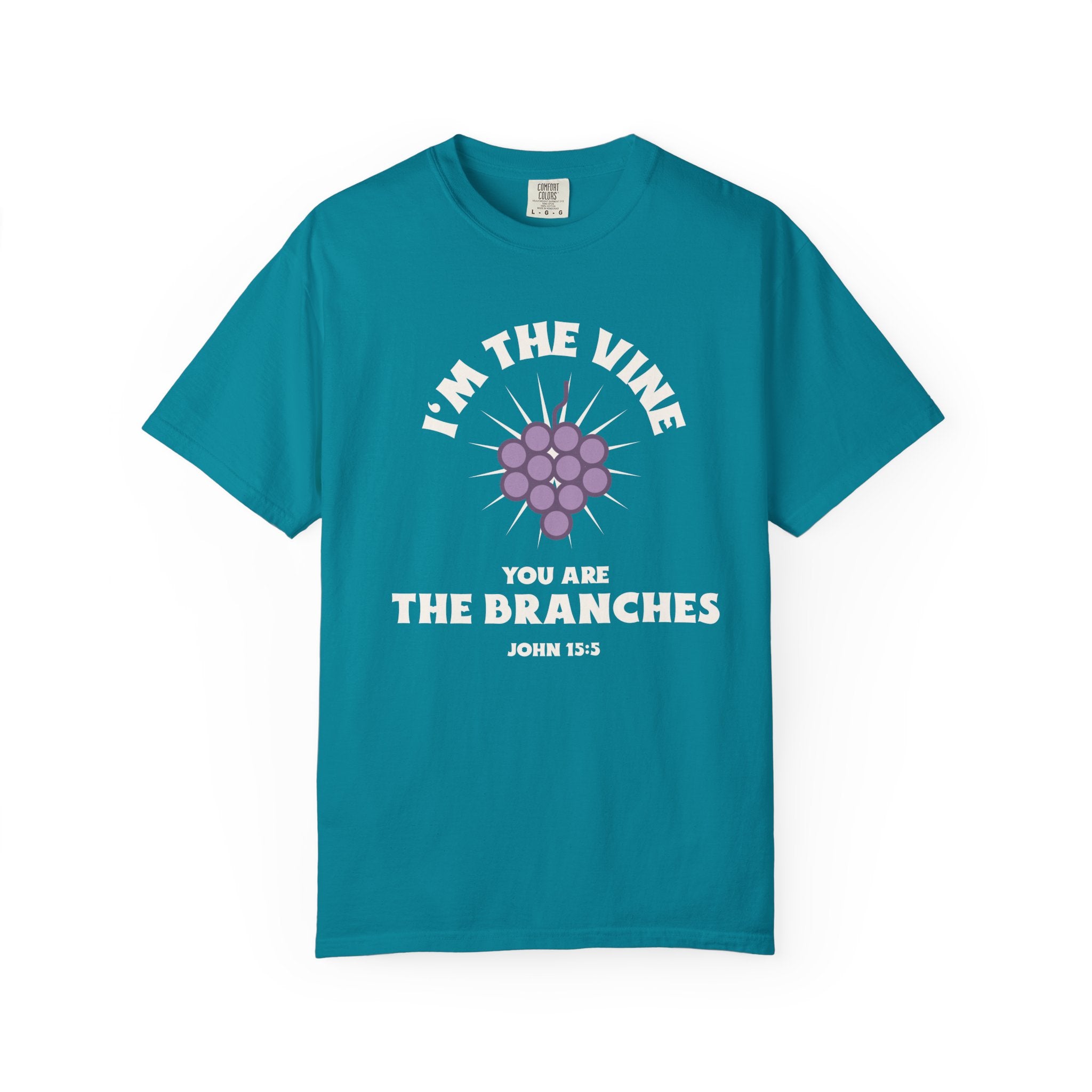 Christian T-shirt - Unisex Jersey Tee inspired by Bible Verse John 15:5