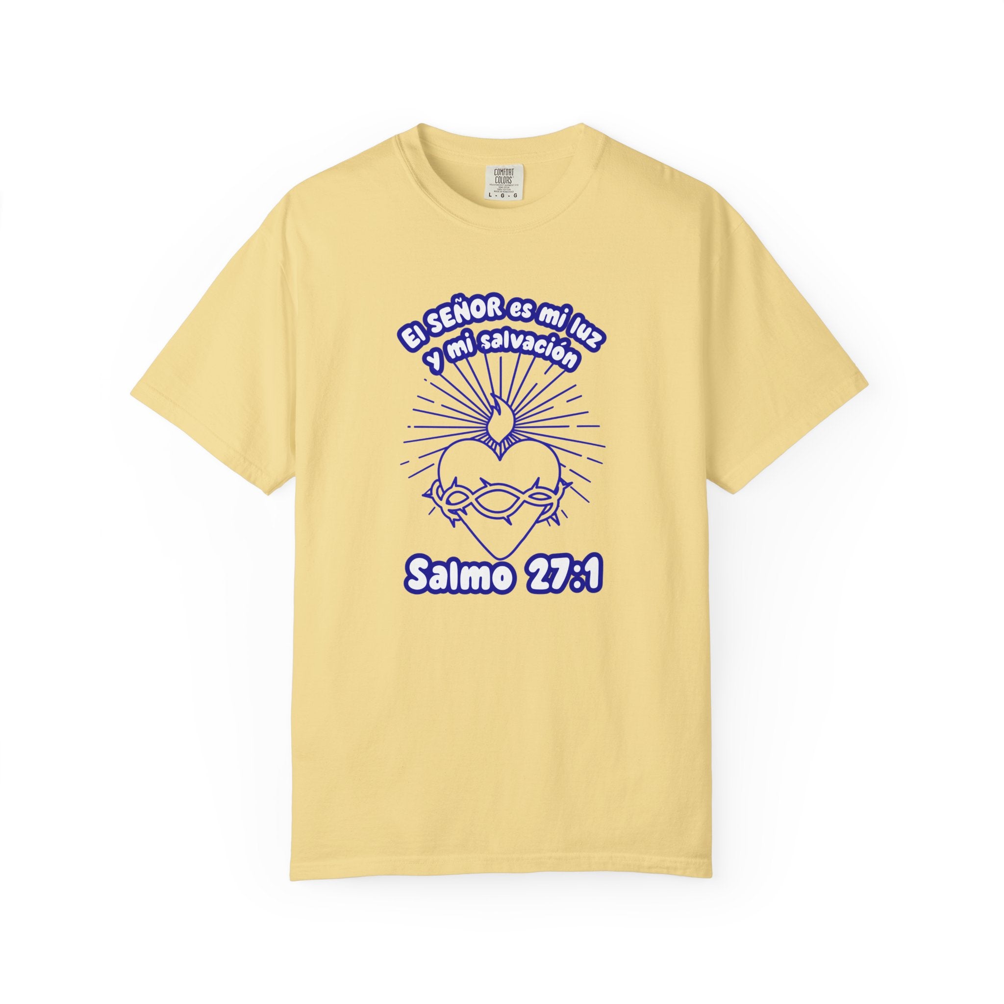 Christian Unisex Spanish Tee - Inspirado en el Salmo 27:1 " El seÑor es mi Luz y mi Salvacion. Great for gift, Birthday, Church.