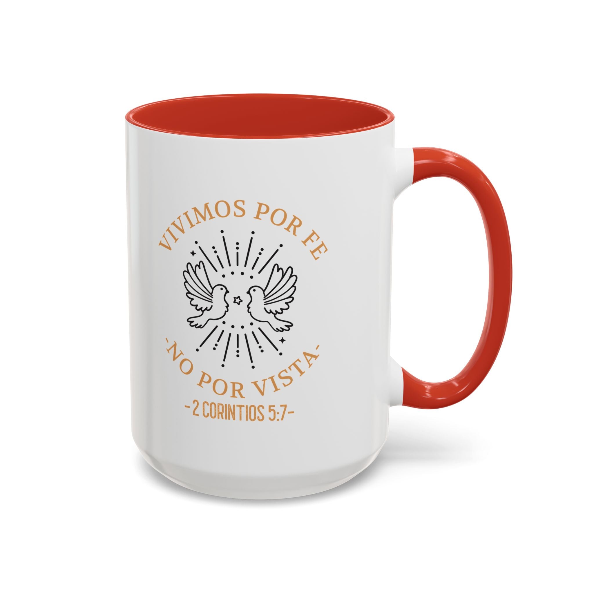 Coffee Mug Cristianos -  "Vivimos por Fe no por Vista" Taza de Cafe Fe Religiosa 11oz/15oz