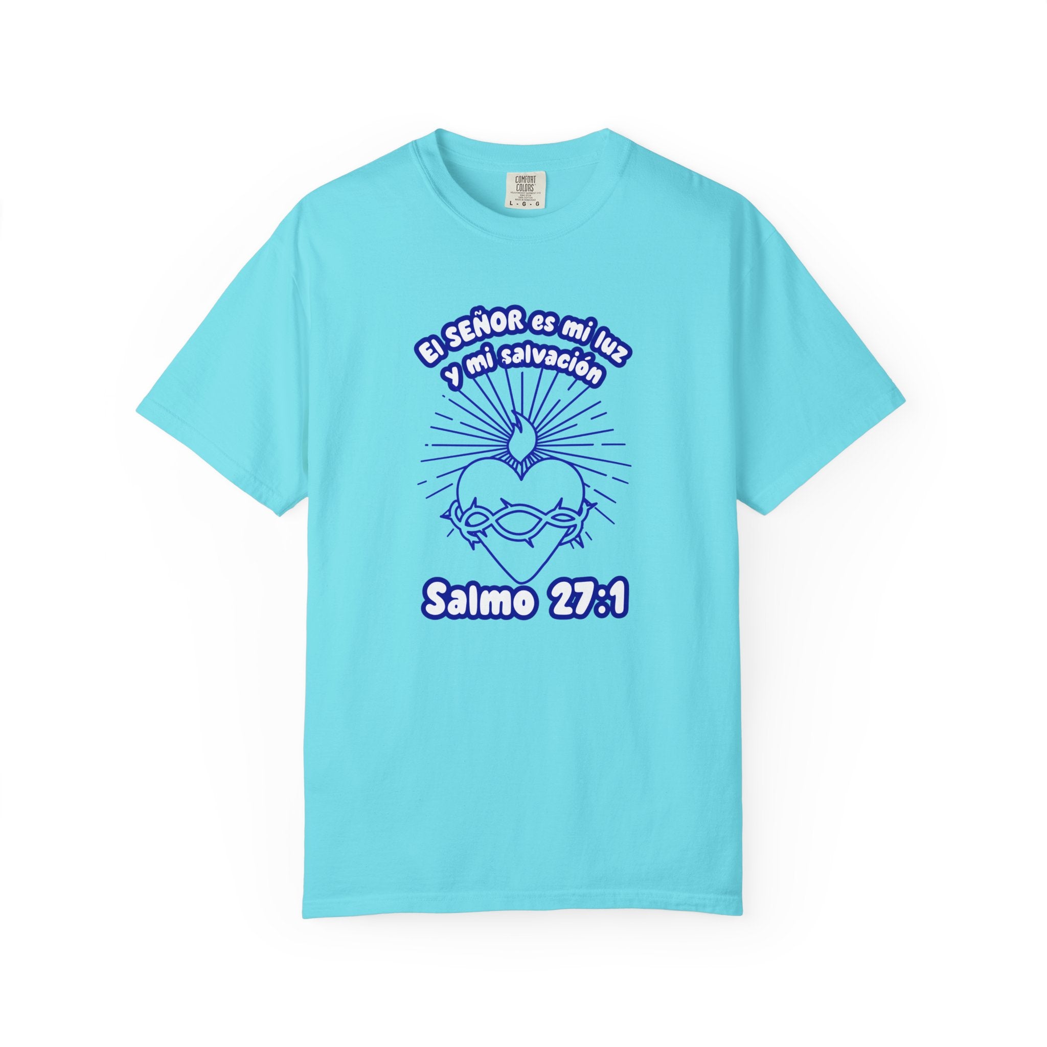 Christian Unisex Spanish Tee - Inspirado en el Salmo 27:1 " El seÑor es mi Luz y mi Salvacion. Great for gift, Birthday, Church.