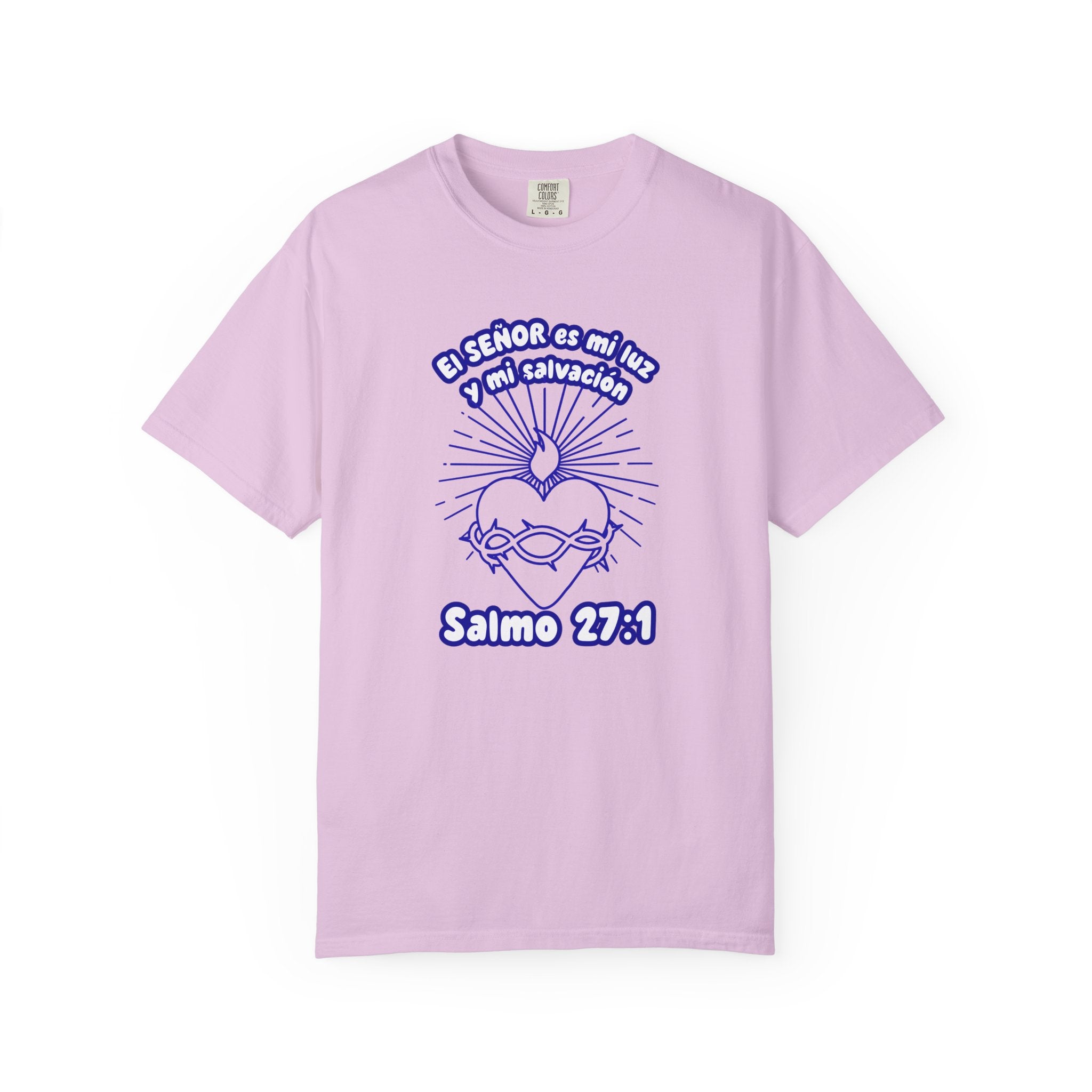 Christian Unisex Spanish Tee - Inspirado en el Salmo 27:1 " El seÑor es mi Luz y mi Salvacion. Great for gift, Birthday, Church.
