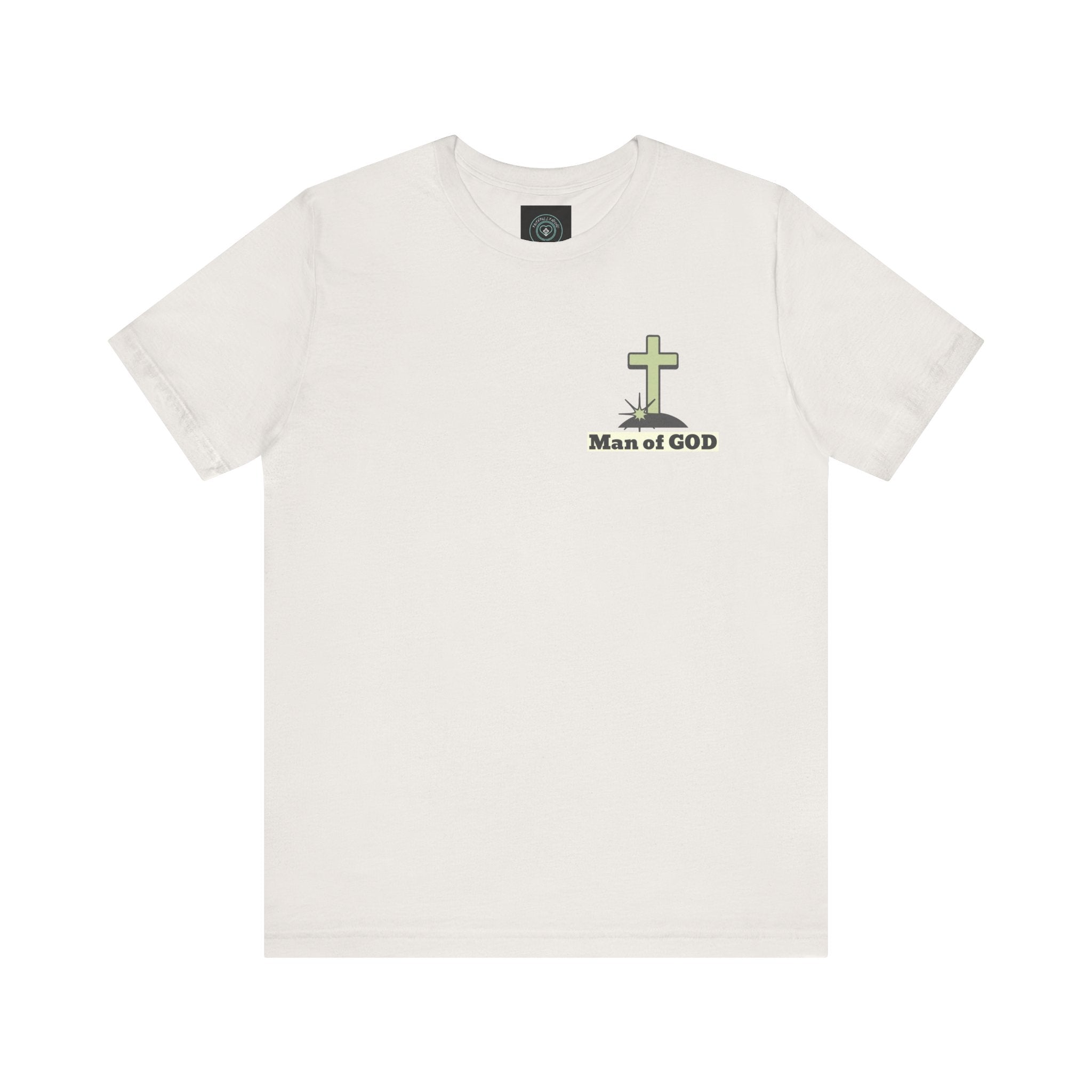 Men's Tshirt Colorful Fonts  - 1 Corinthians 16:13 Bible Verse Design. Man of God, Stand firm in the Faith